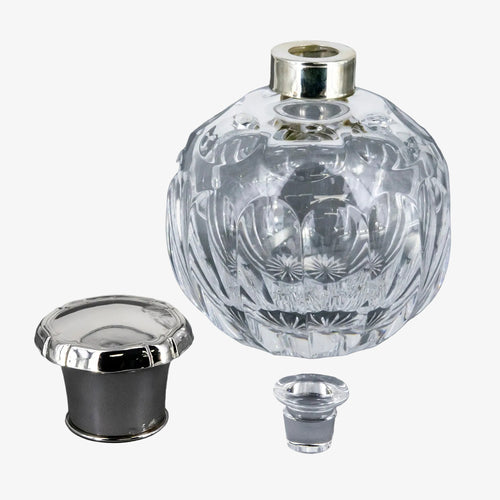 Frasco para perfume de cristal y plata Pedro Durán