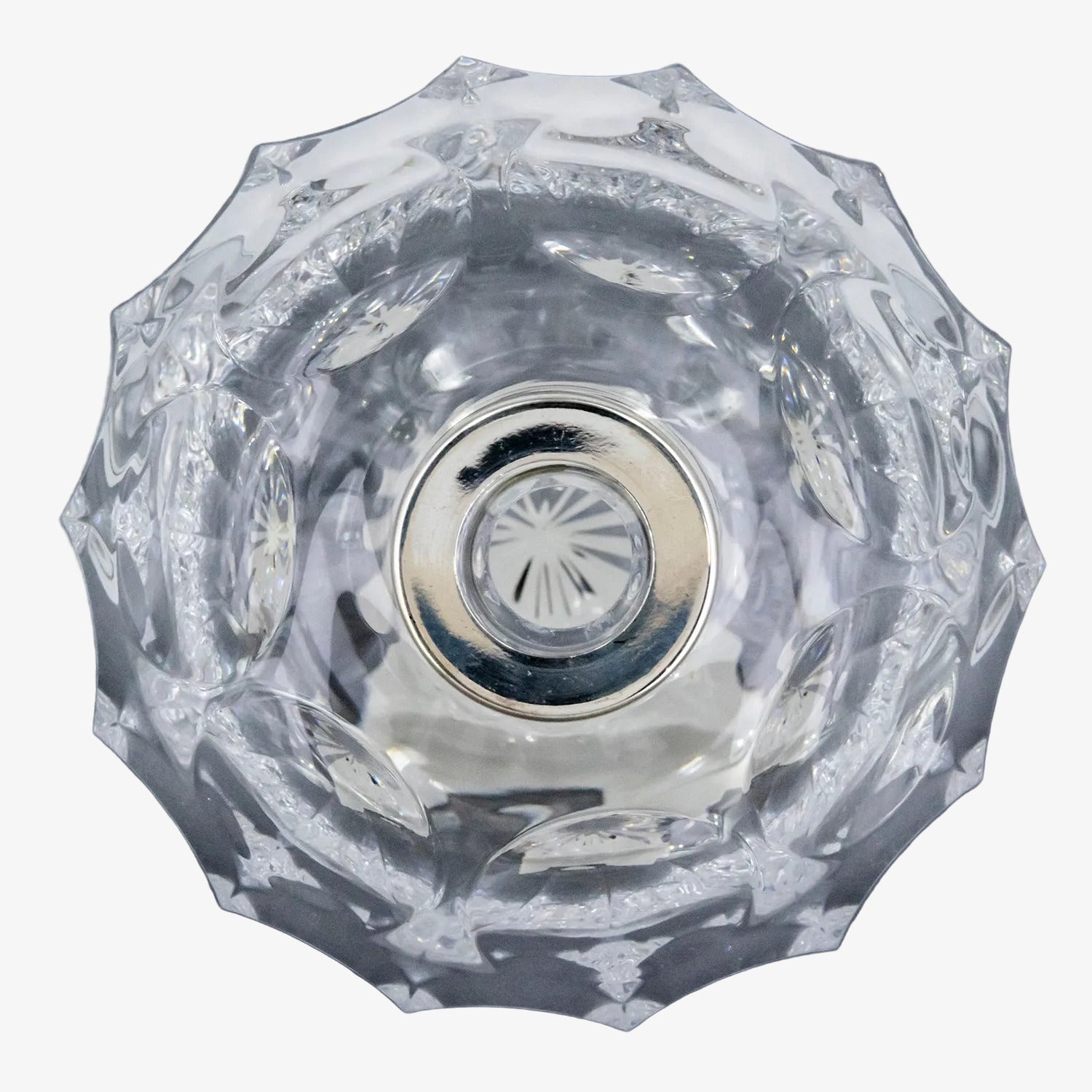 Frasco para perfume de cristal y plata Pedro Durán