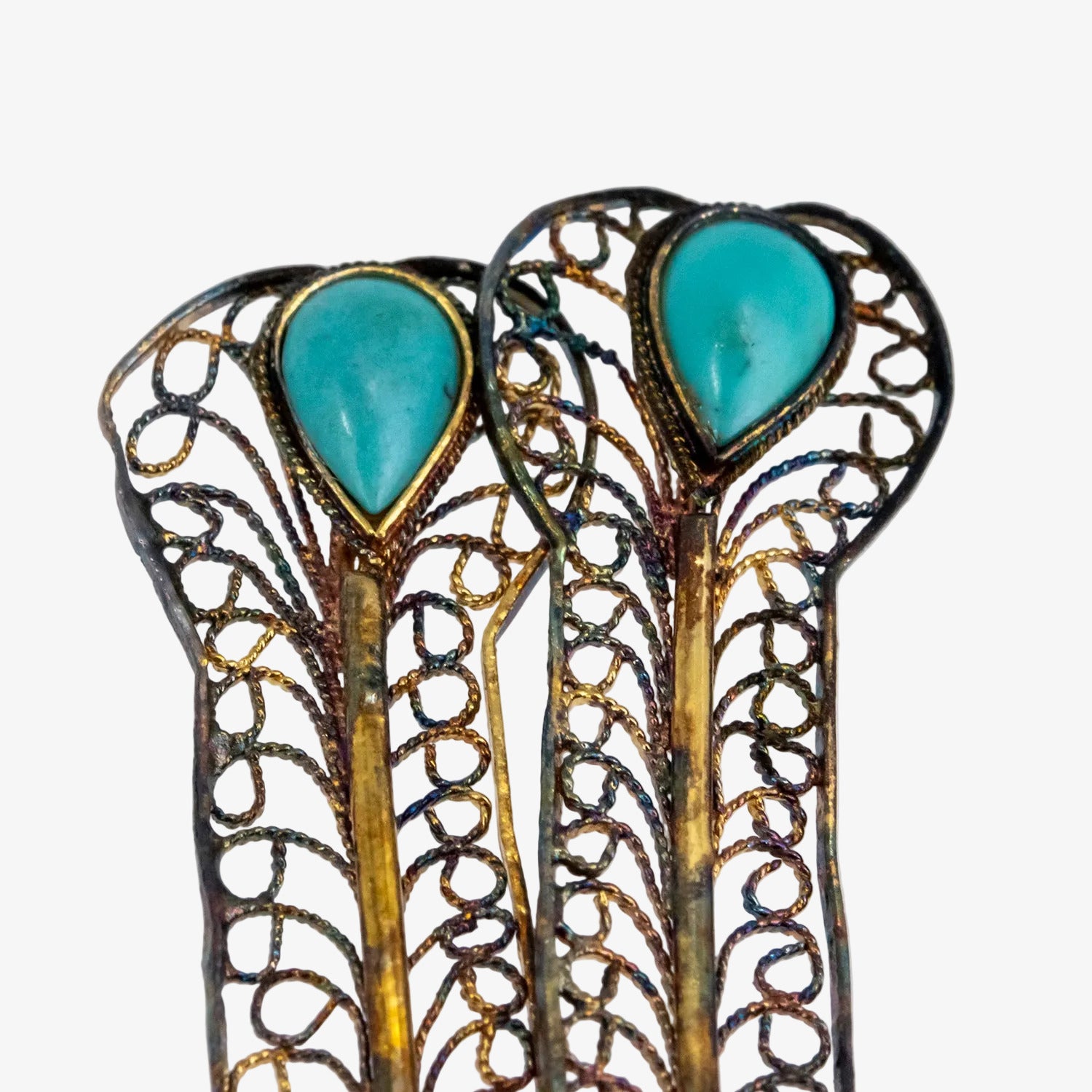 Figura decorativa con representación oriental de un ave fénix