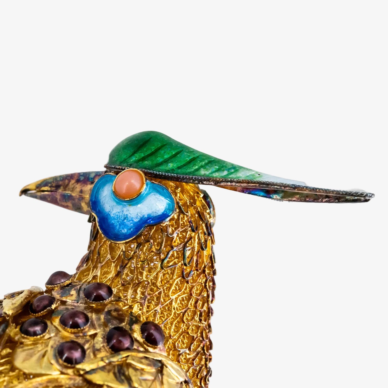 Figura decorativa con representación oriental de un ave fénix