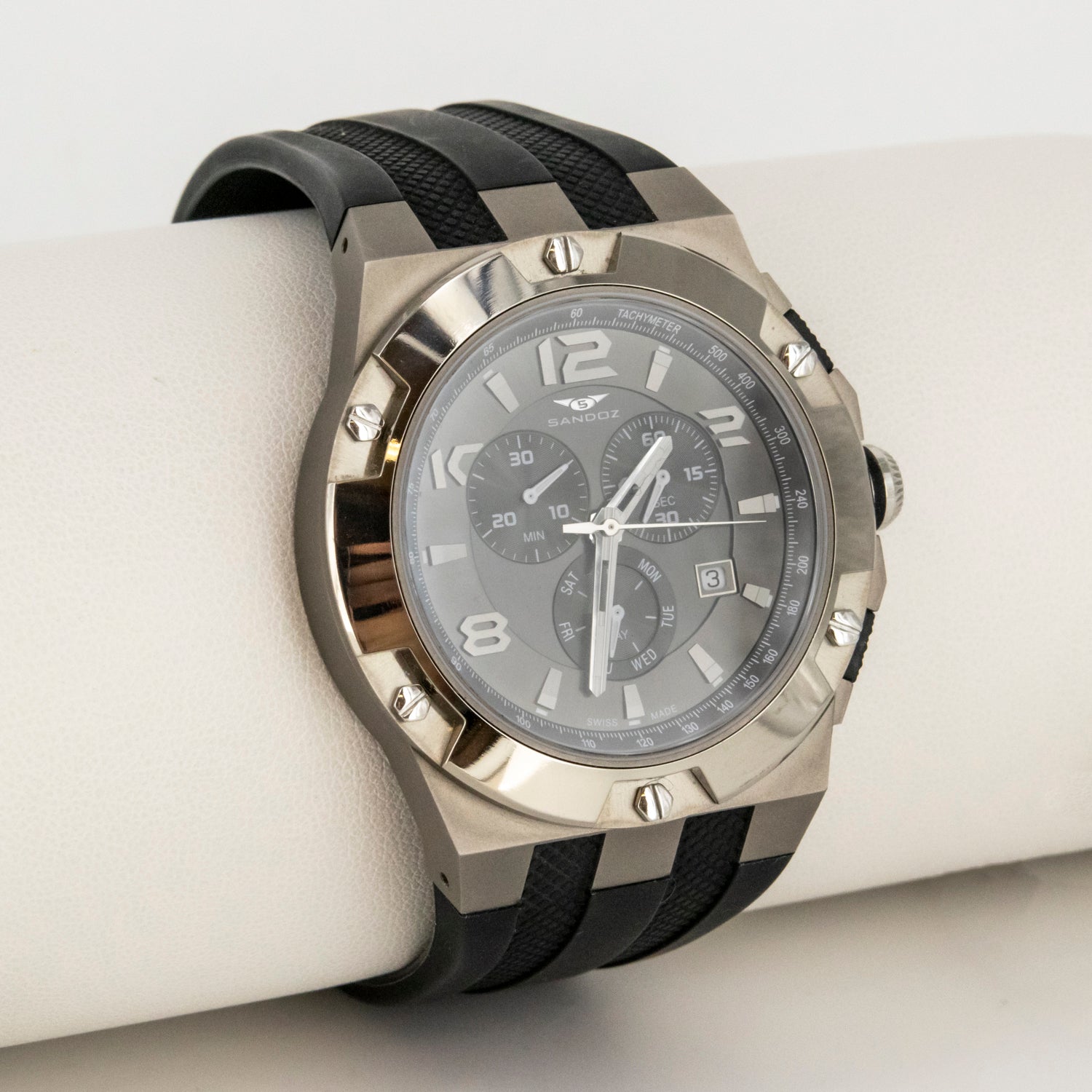 Reloj de pulsera Sandoz con caja de titanio
