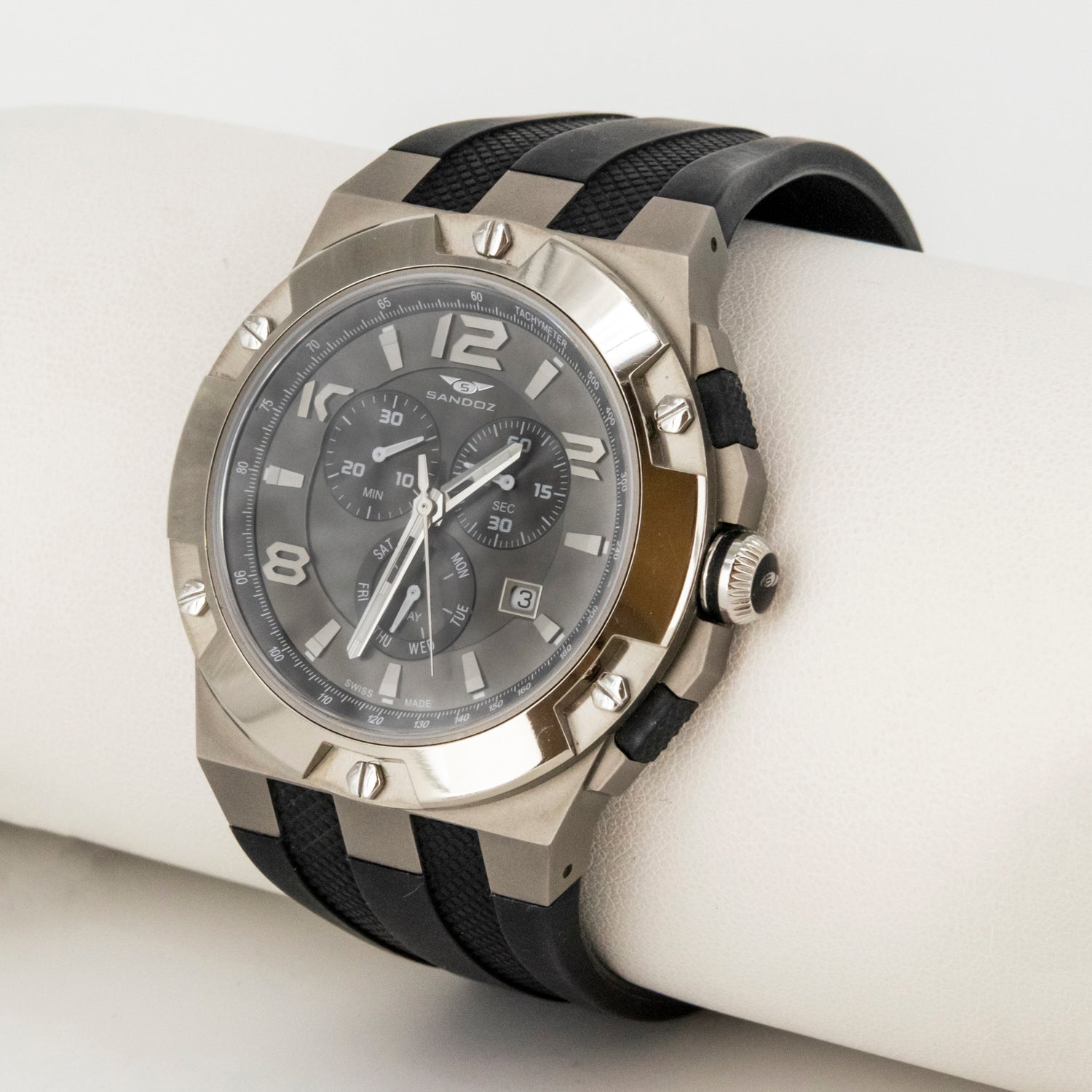 Reloj de pulsera Sandoz con caja de titanio