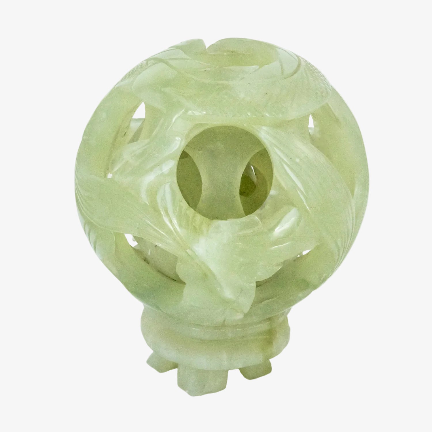 Rompecabezas decorativo de jade tallado de origen asiático