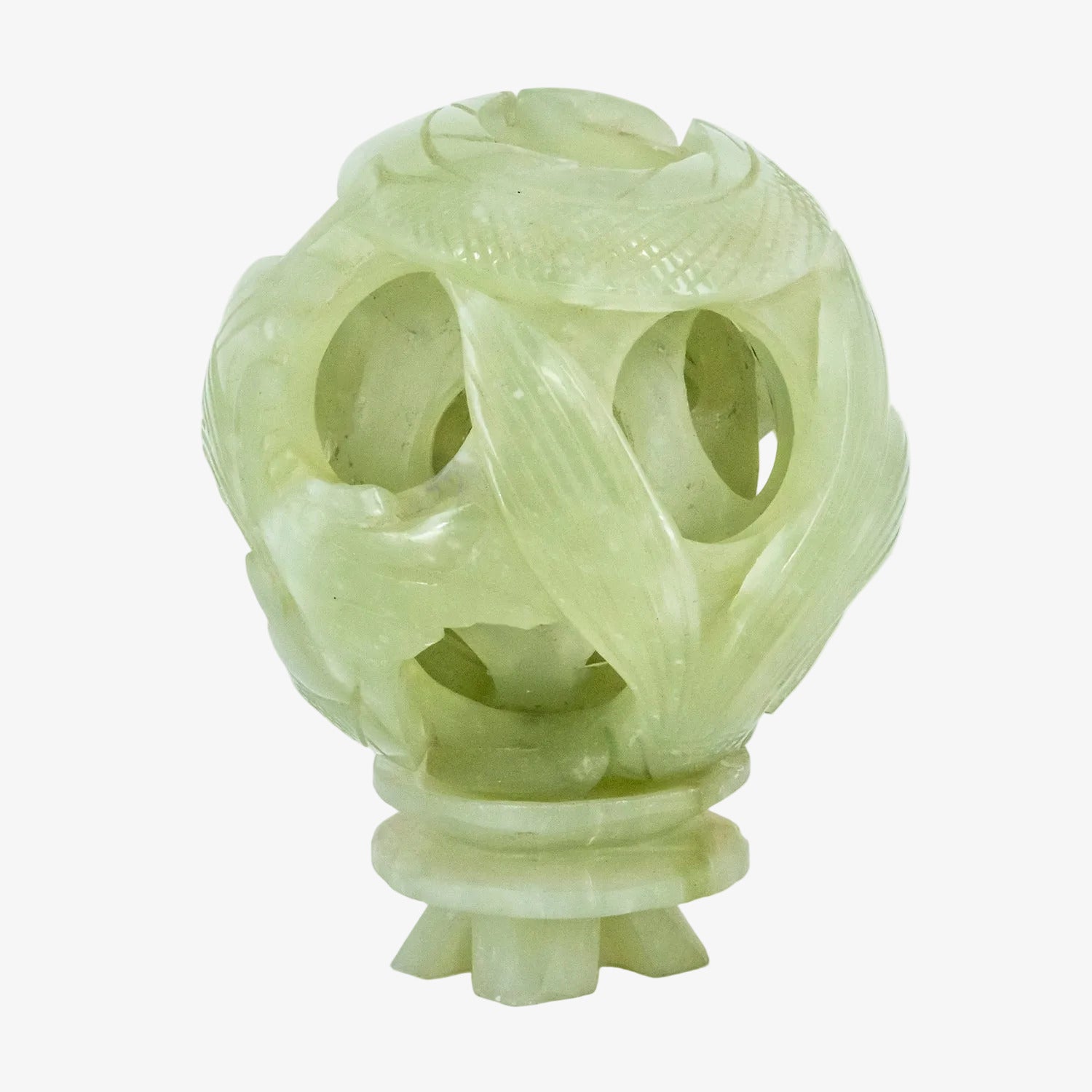 Rompecabezas decorativo de jade tallado de origen asiático