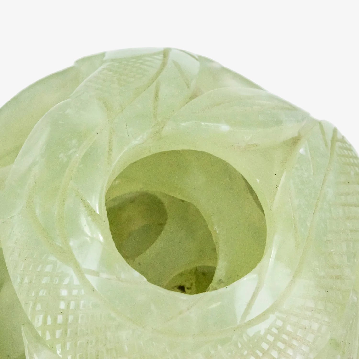 Rompecabezas decorativo de jade tallado de origen asiático