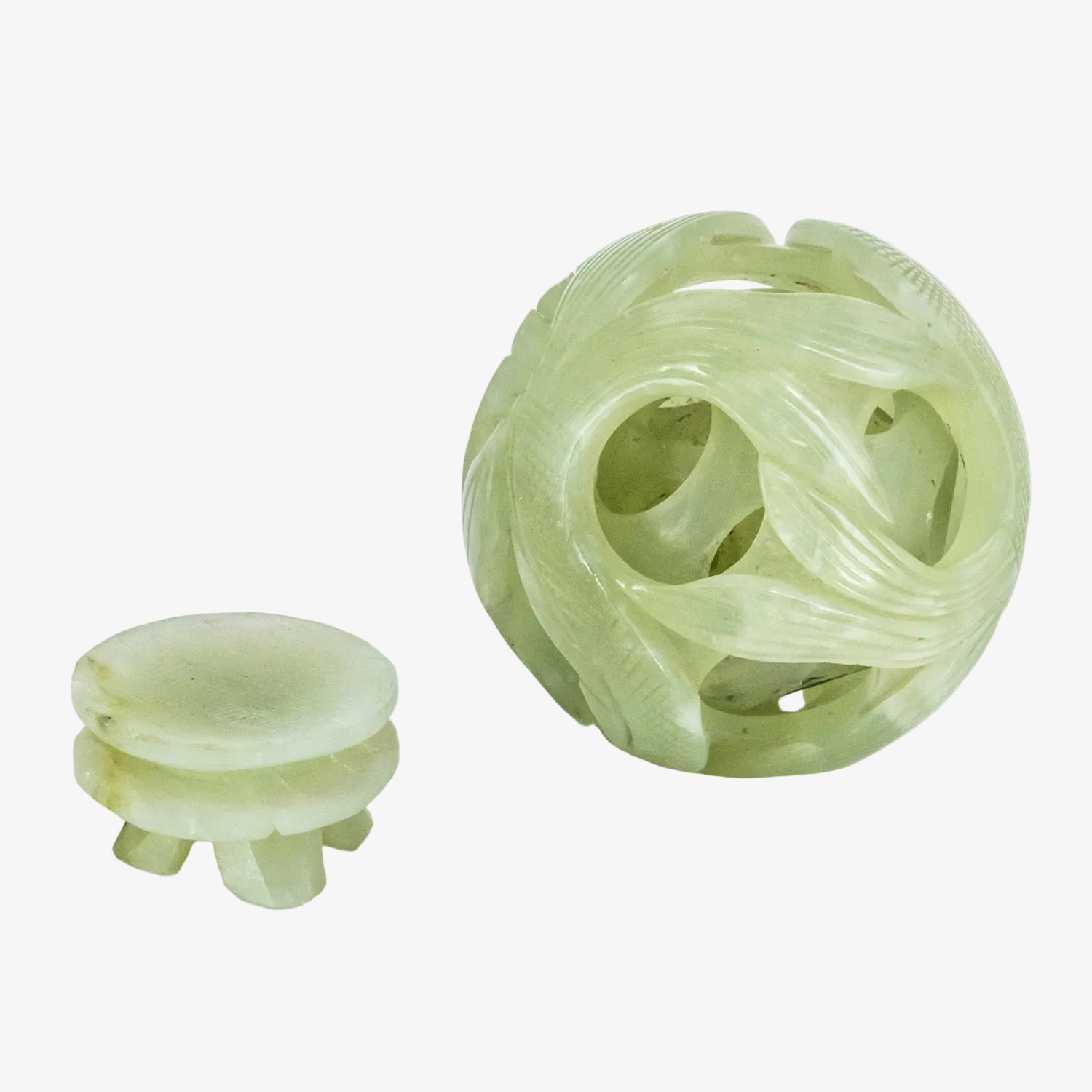 Rompecabezas decorativo de jade tallado de origen asiático