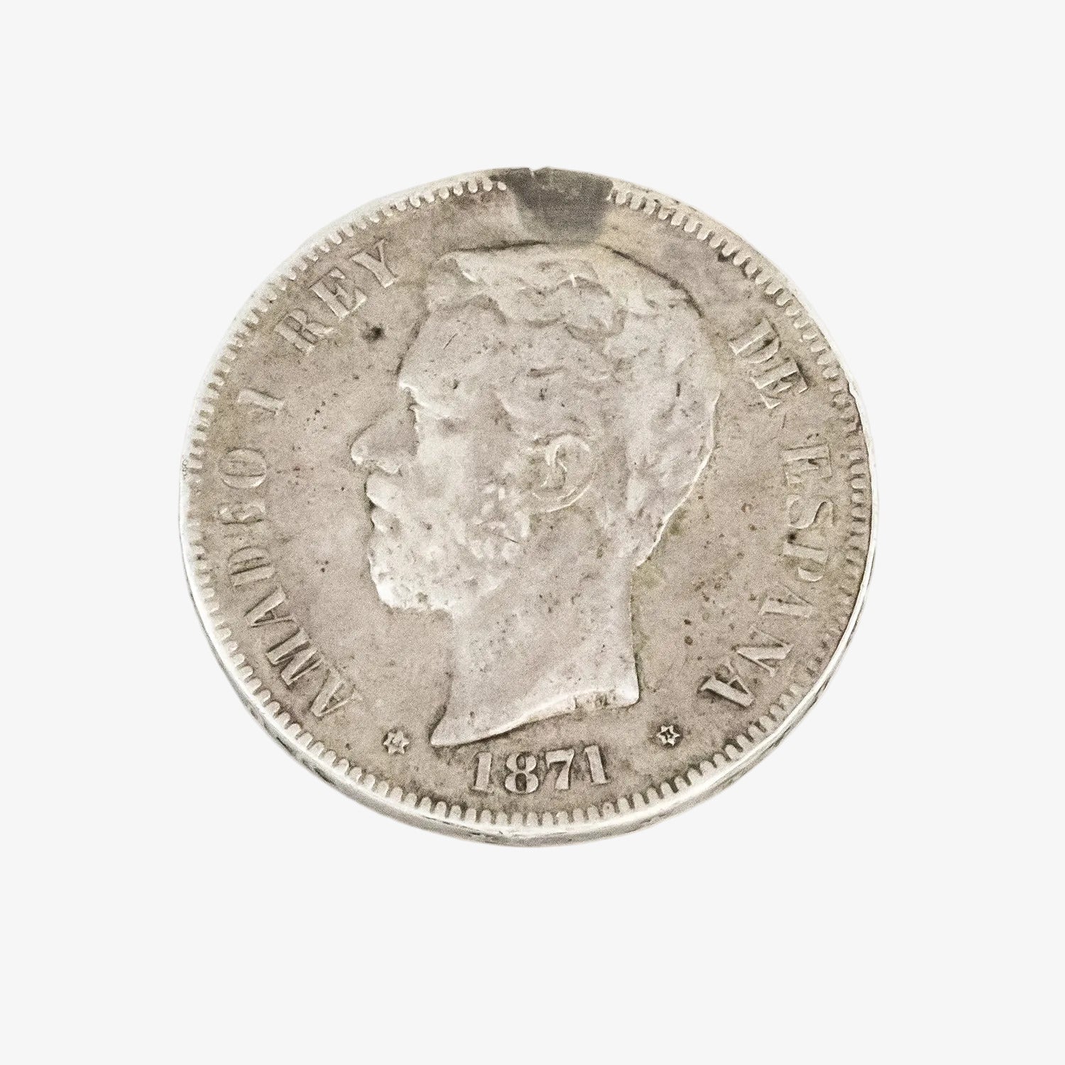 Moneda de plata de cinco pesetas de 1873