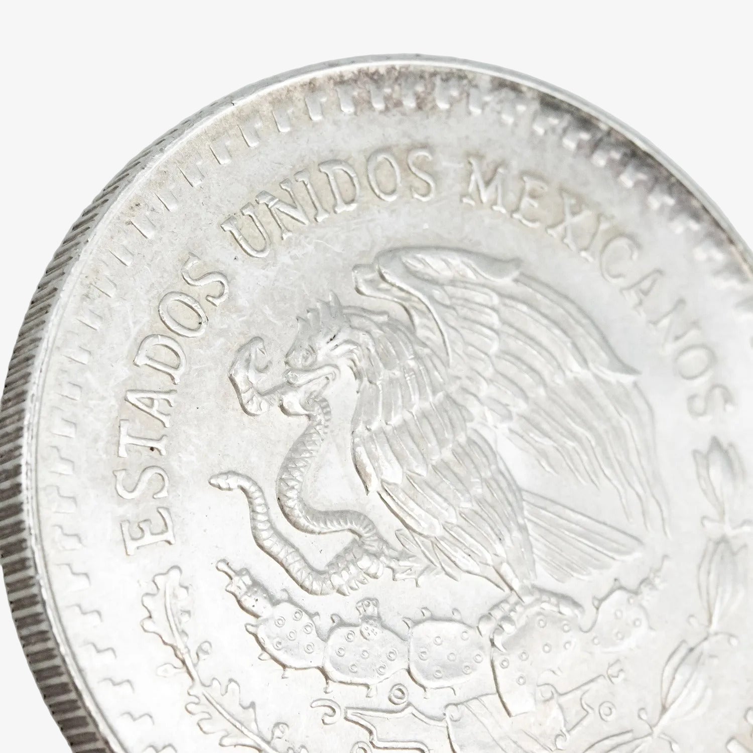 Moneda de una onza de plata pura de México, año 1990