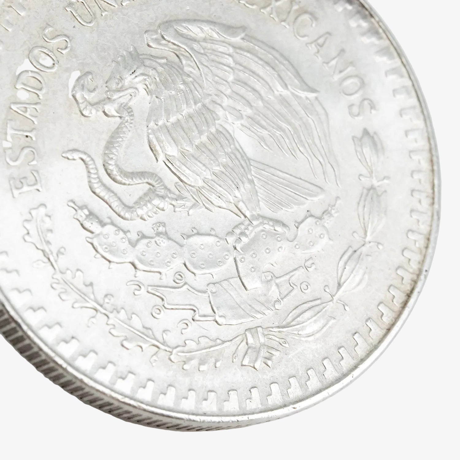 Moneda de una onza de plata pura de México, año 1990