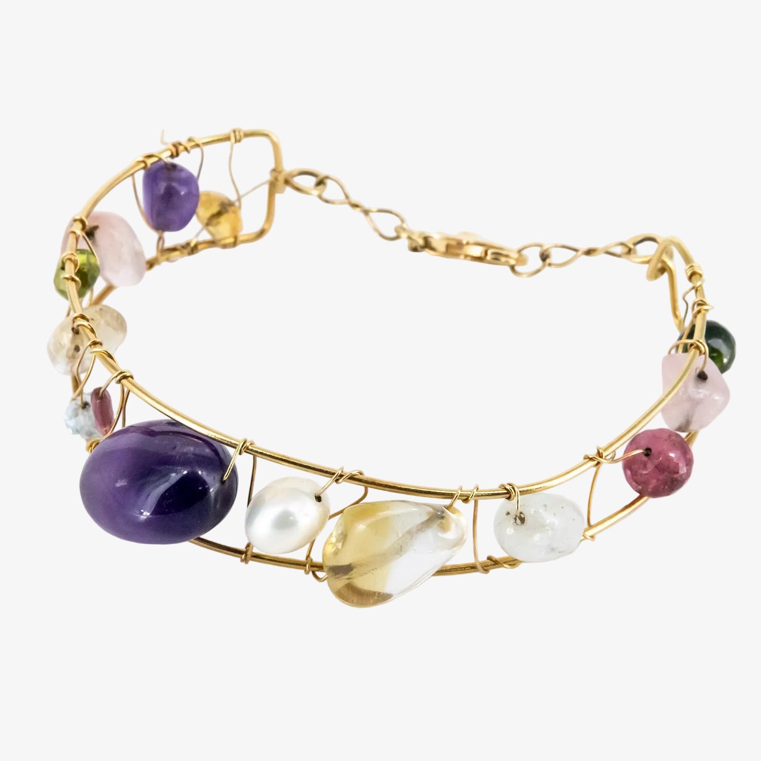 Pulsera Tous de oro 18 kt. con piedras naturales
