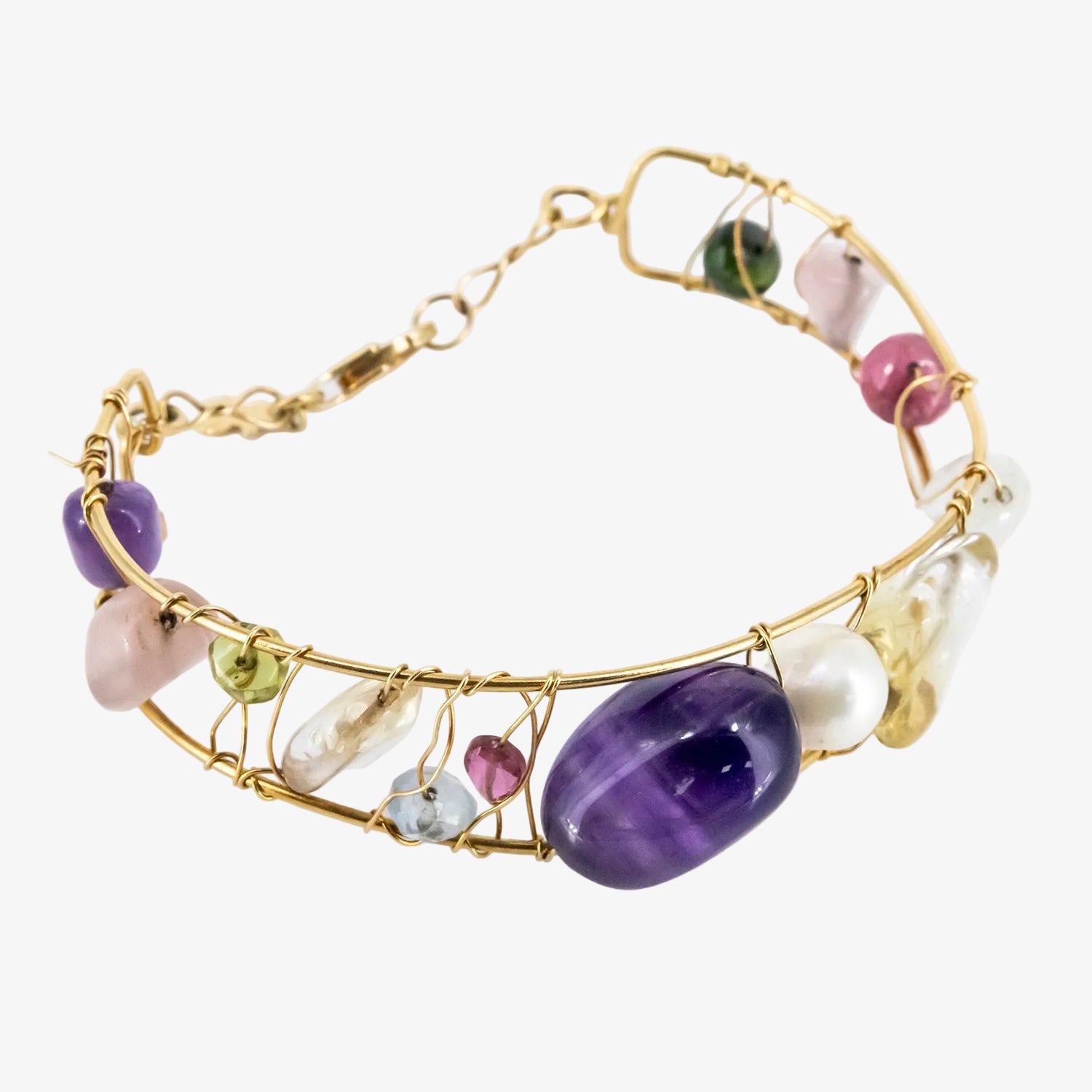 Pulsera Tous de oro 18 kt. con piedras naturales