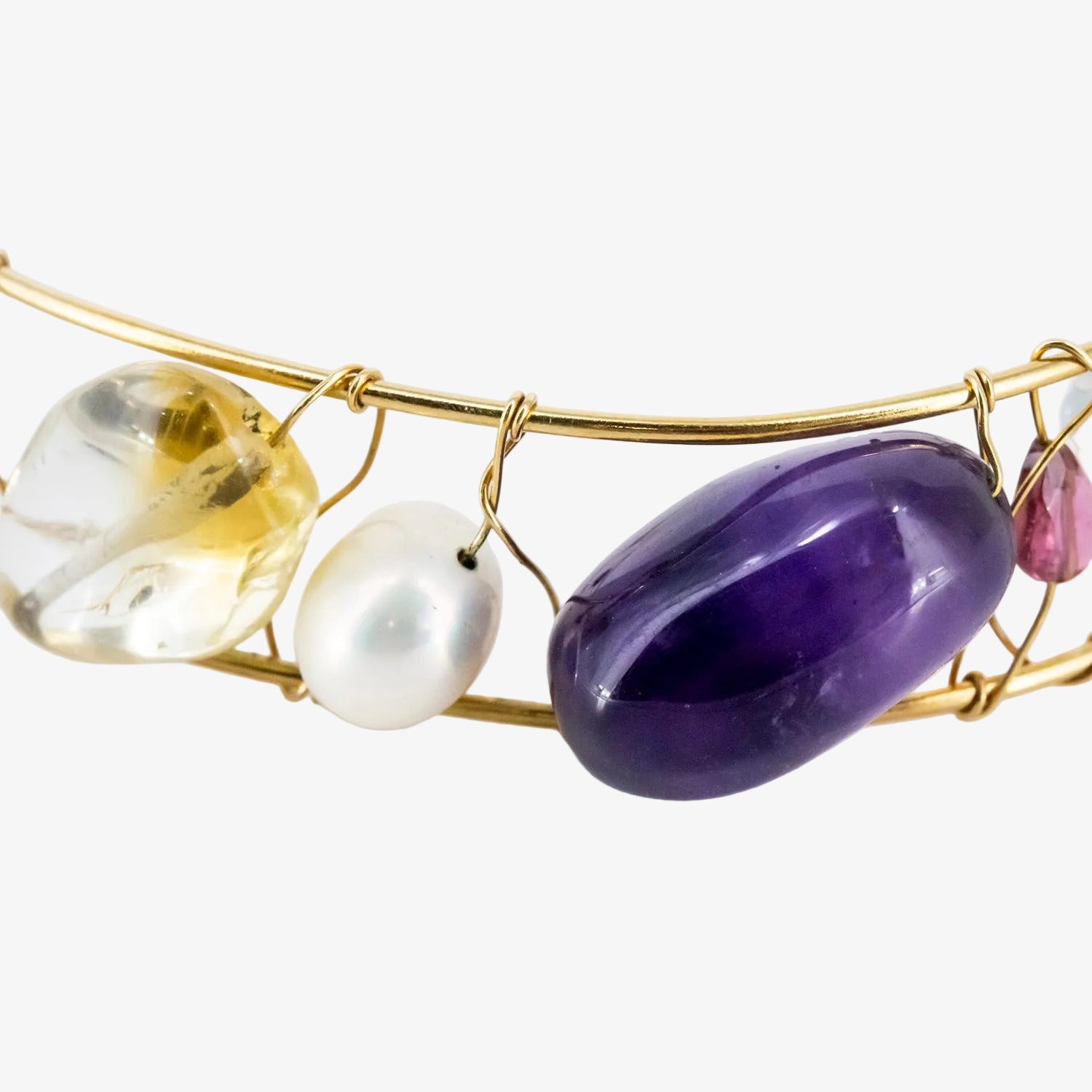 Pulsera Tous de oro 18 kt. con piedras naturales