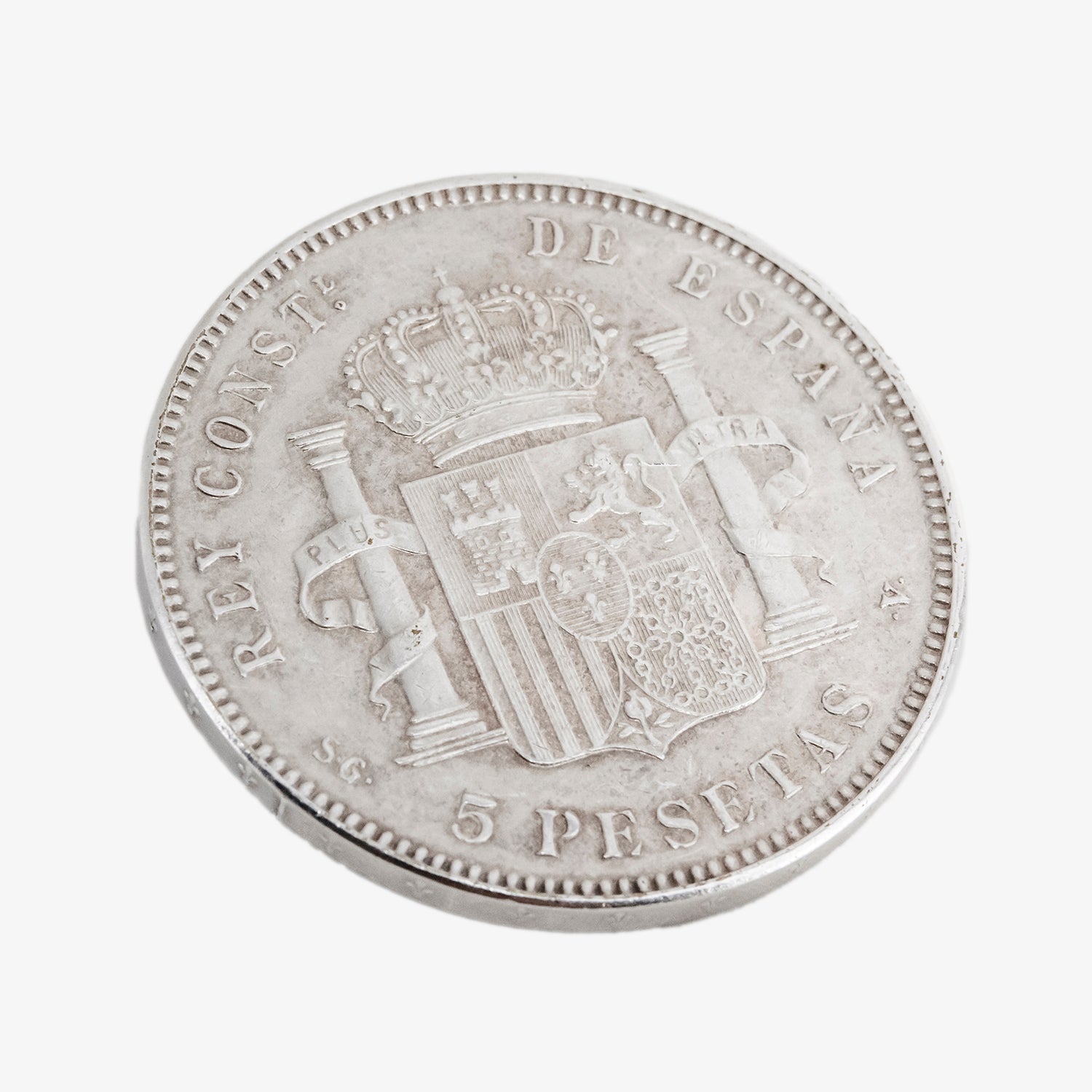 Moneda de plata de cinco pesetas de Alfonso XIII, año 1899