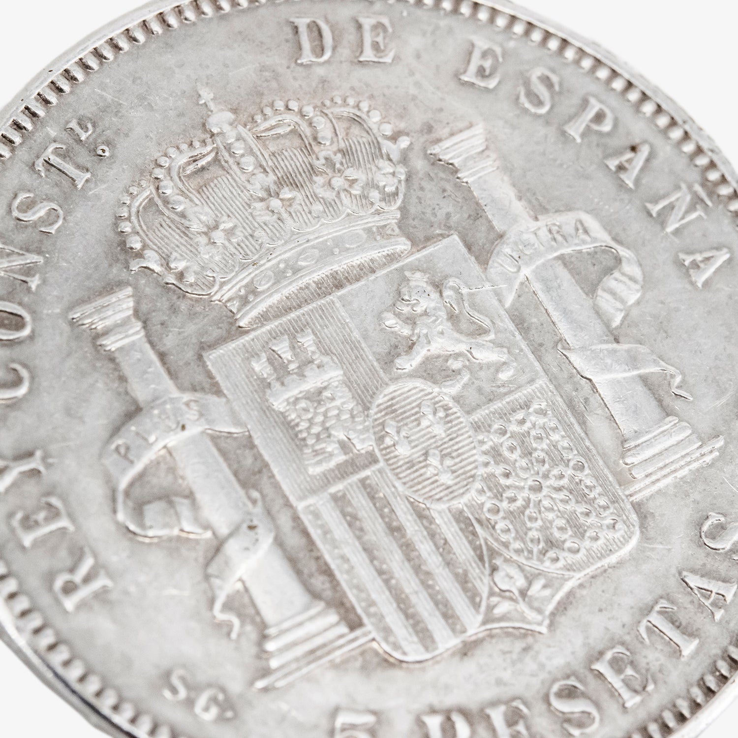 Moneda de plata de cinco pesetas de Alfonso XIII, año 1899