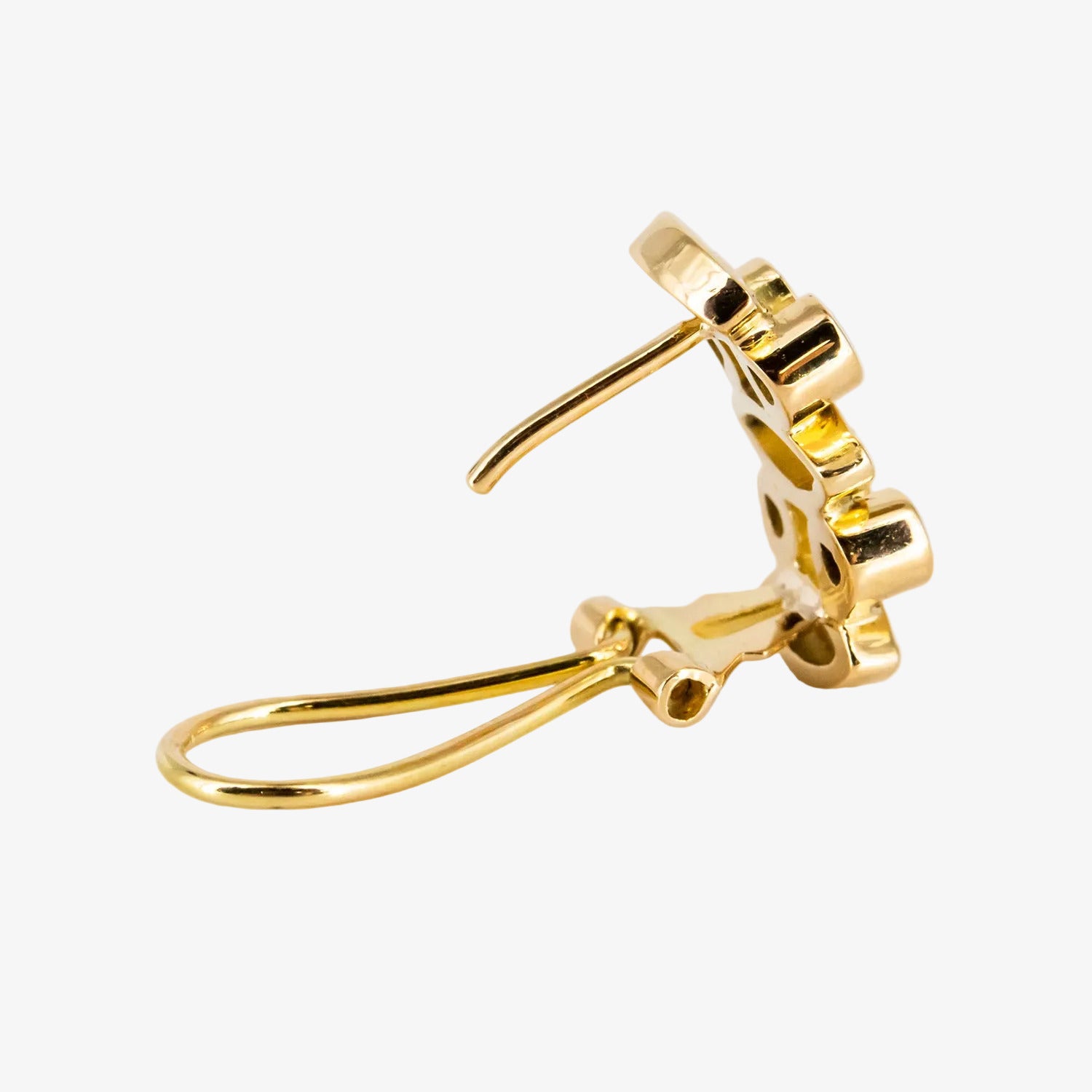 Pendientes de oro de 18 kt. con diamantes talla brillante y marquise