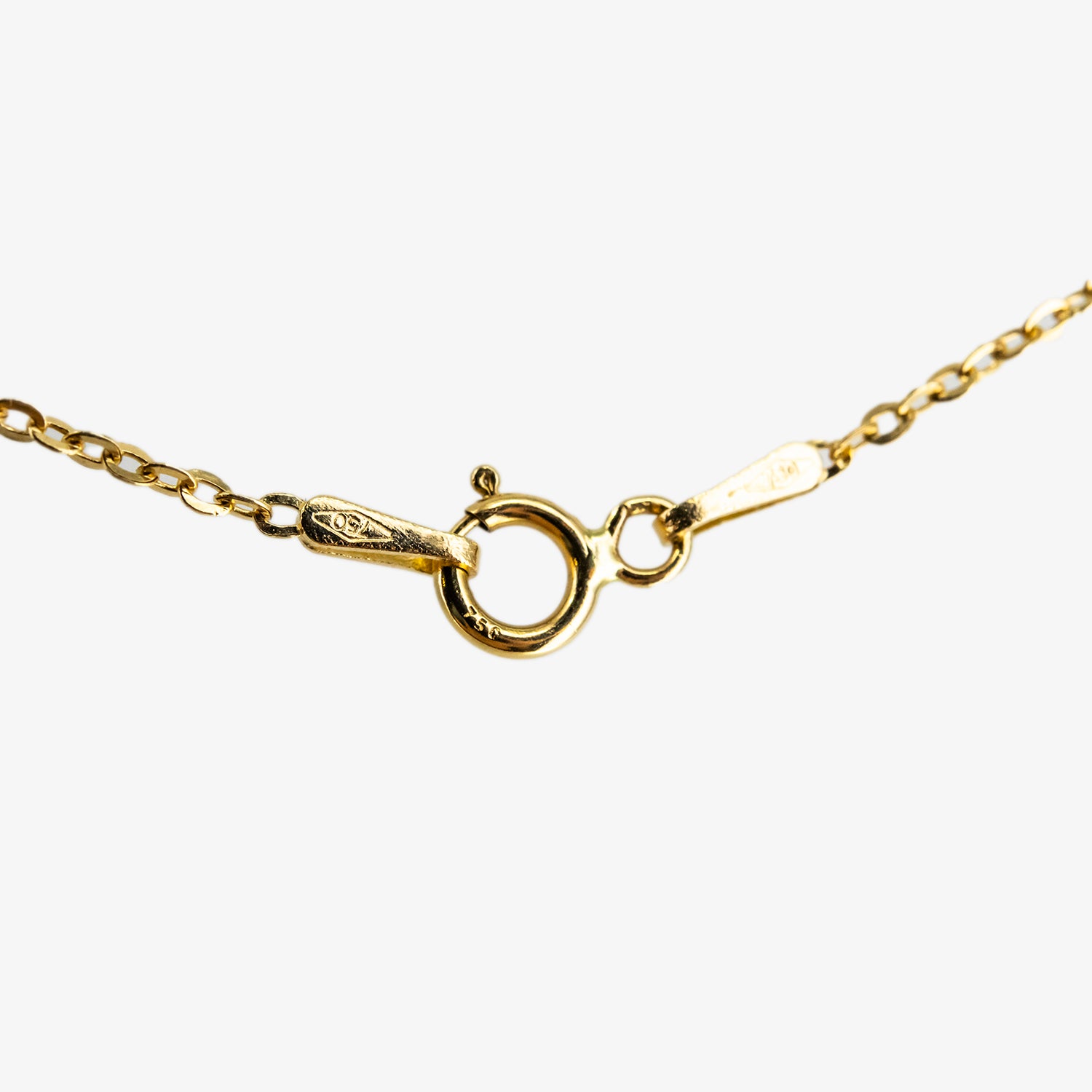 Gargantilla de oro 18 kt. con un diamante montado en chatón