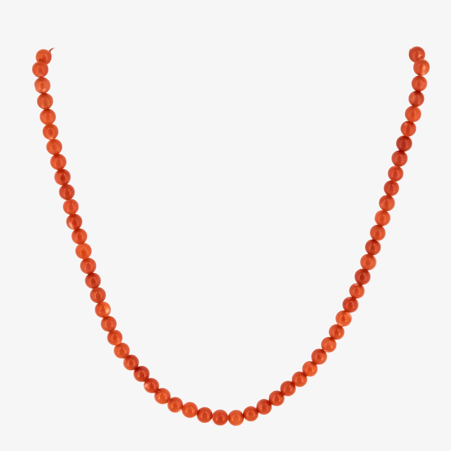 Gargantilla de coral natural con broche de oro de 18 kt.