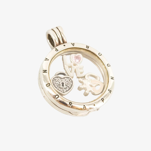 Colgante Pandora de plata de ley con charms