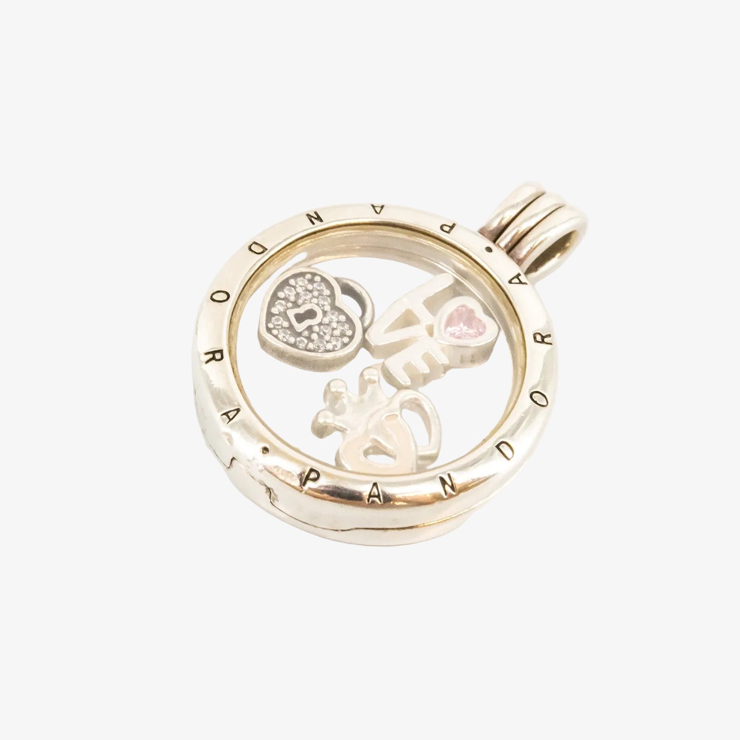 Colgante Pandora de plata de ley con charms