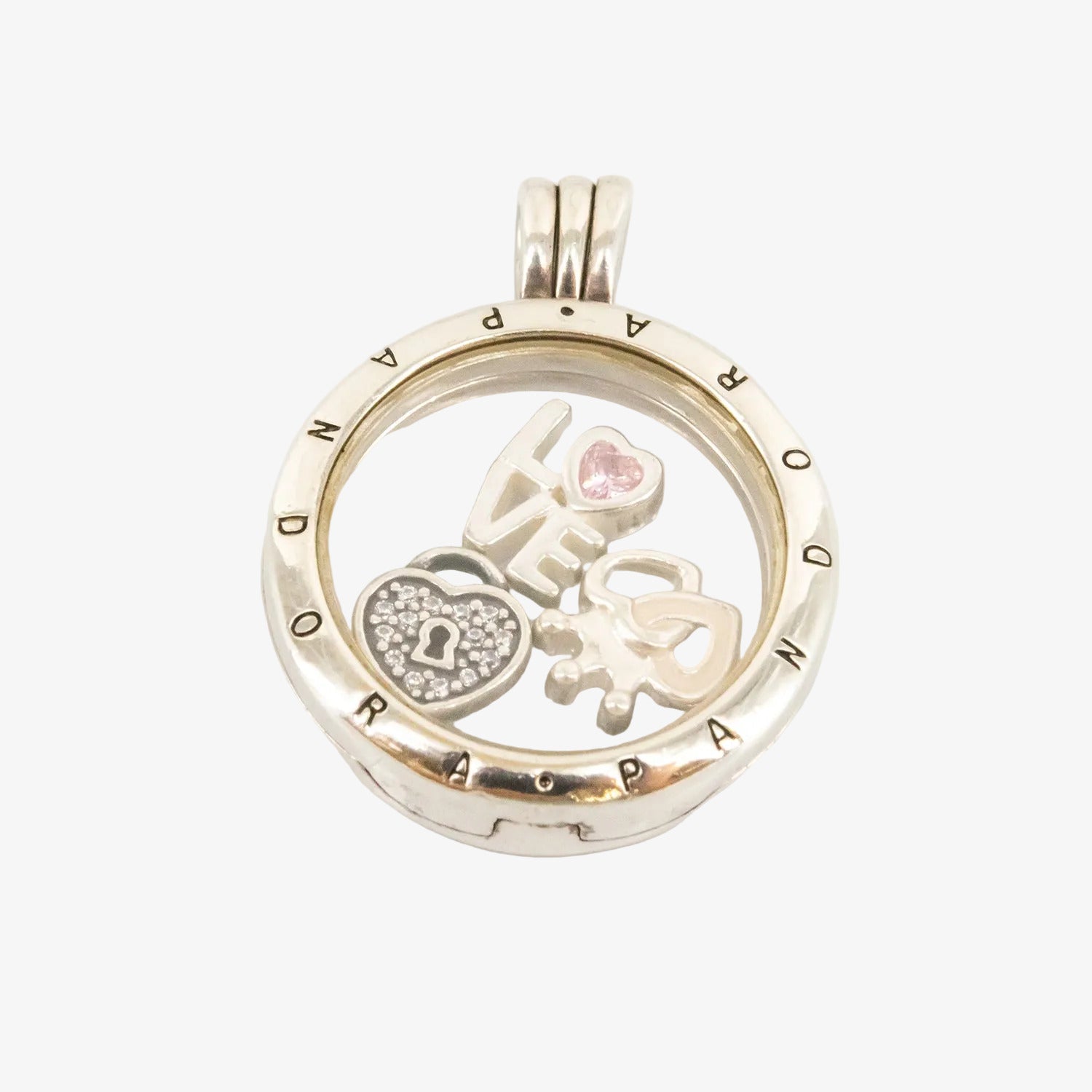 Colgante Pandora de plata de ley con charms