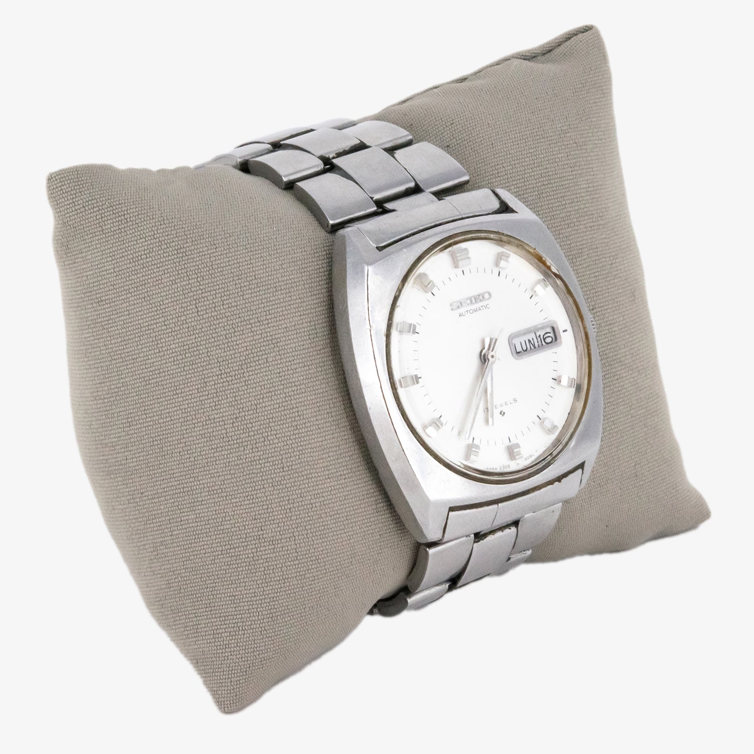 Reloj vintage Seiko Automatic con caja y brazalete de acero inoxidable