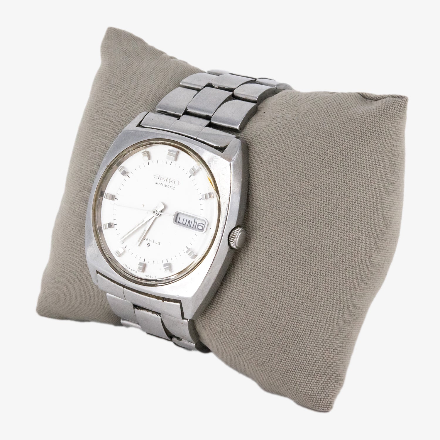 Reloj vintage Seiko Automatic con caja y brazalete de acero inoxidable