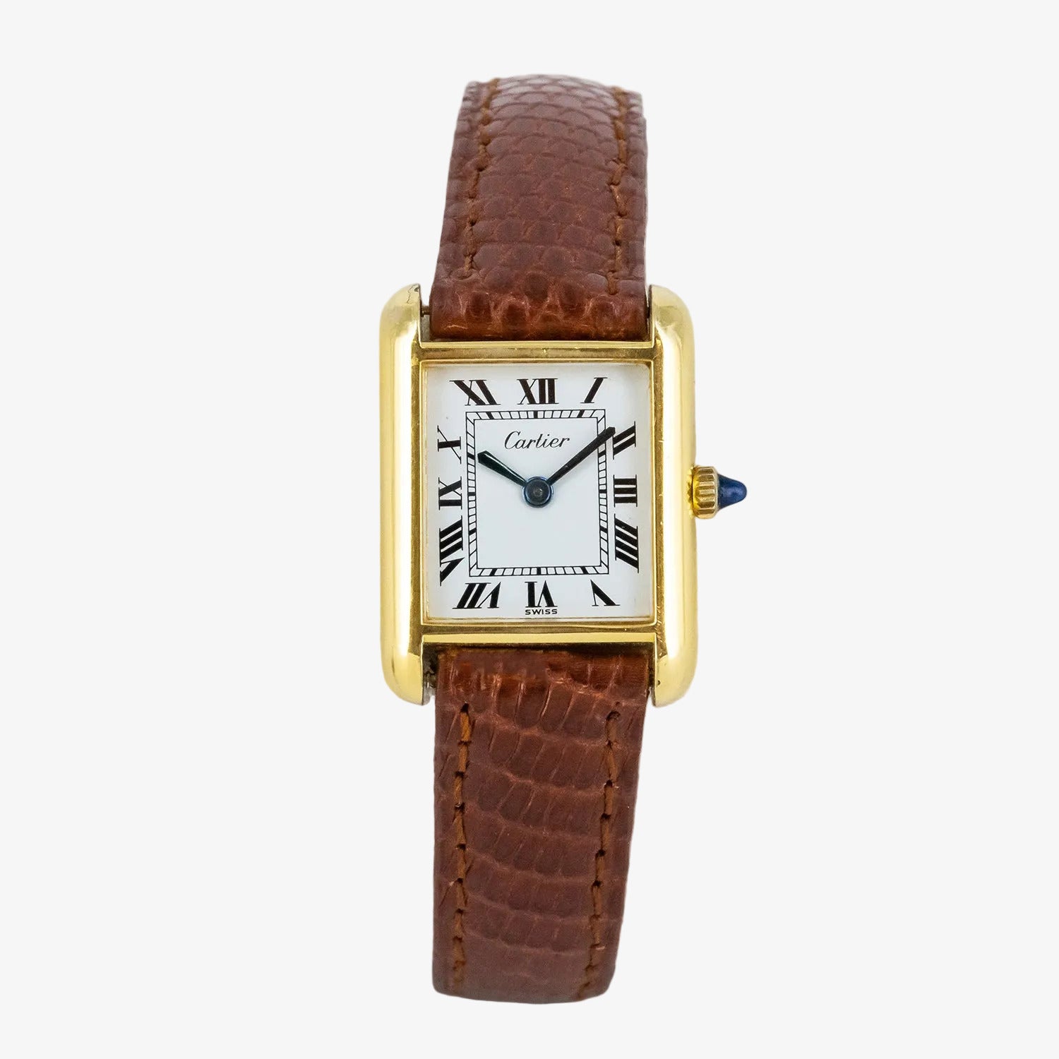 Reloj Cartier Tank vintage de acero bañado en oro 18 kt.