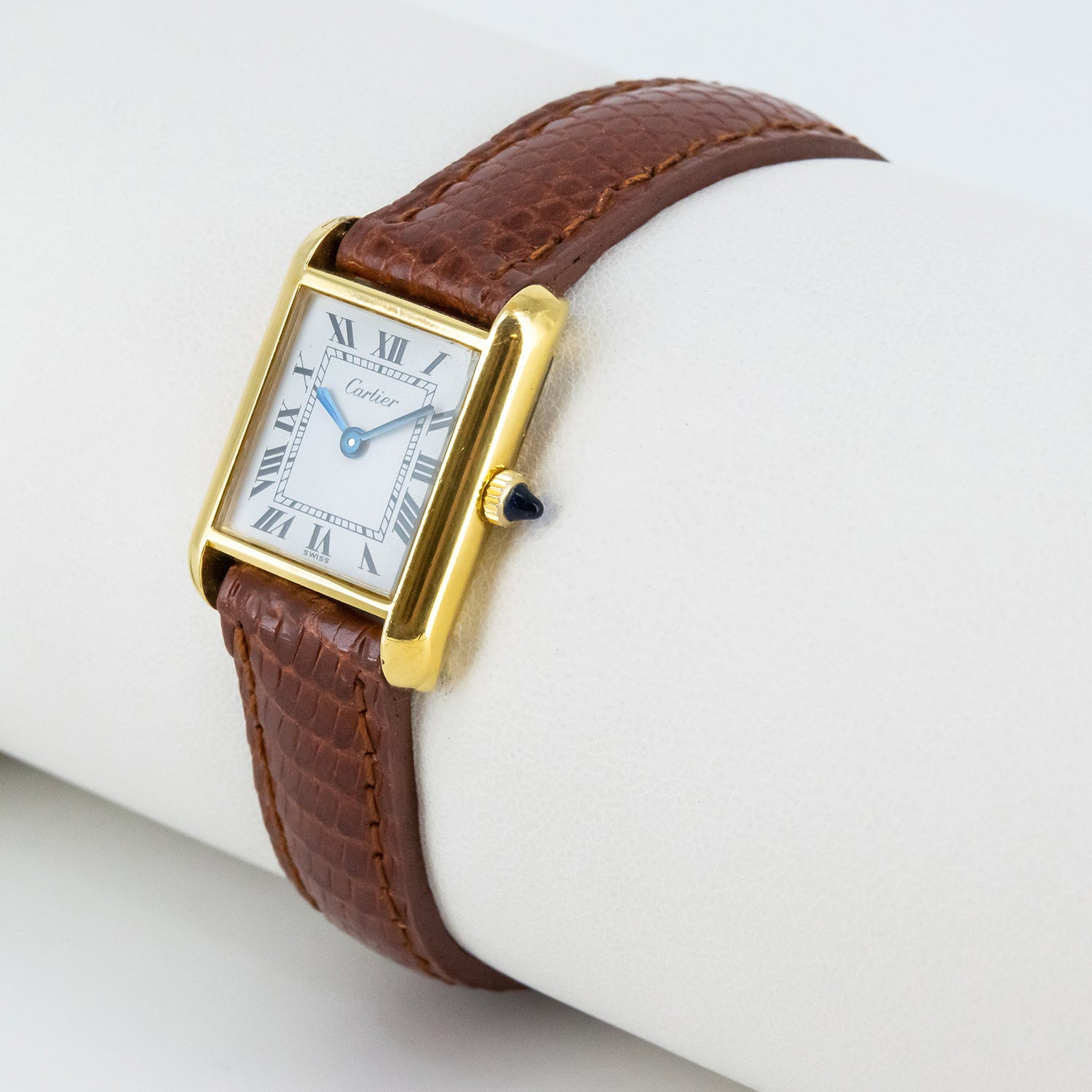 Reloj Cartier Tank vintage de acero bañado en oro 18 kt.