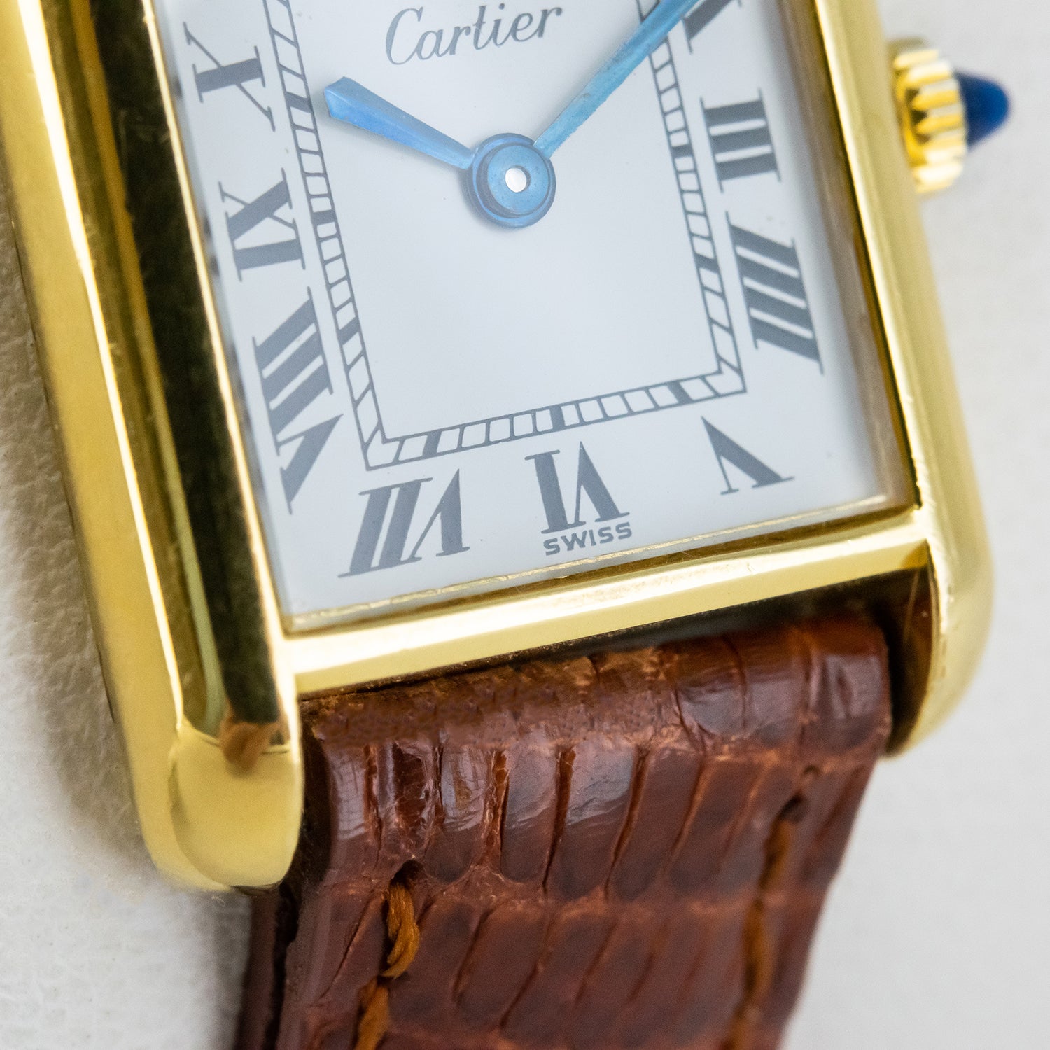 Reloj Cartier Tank vintage de acero bañado en oro 18 kt.