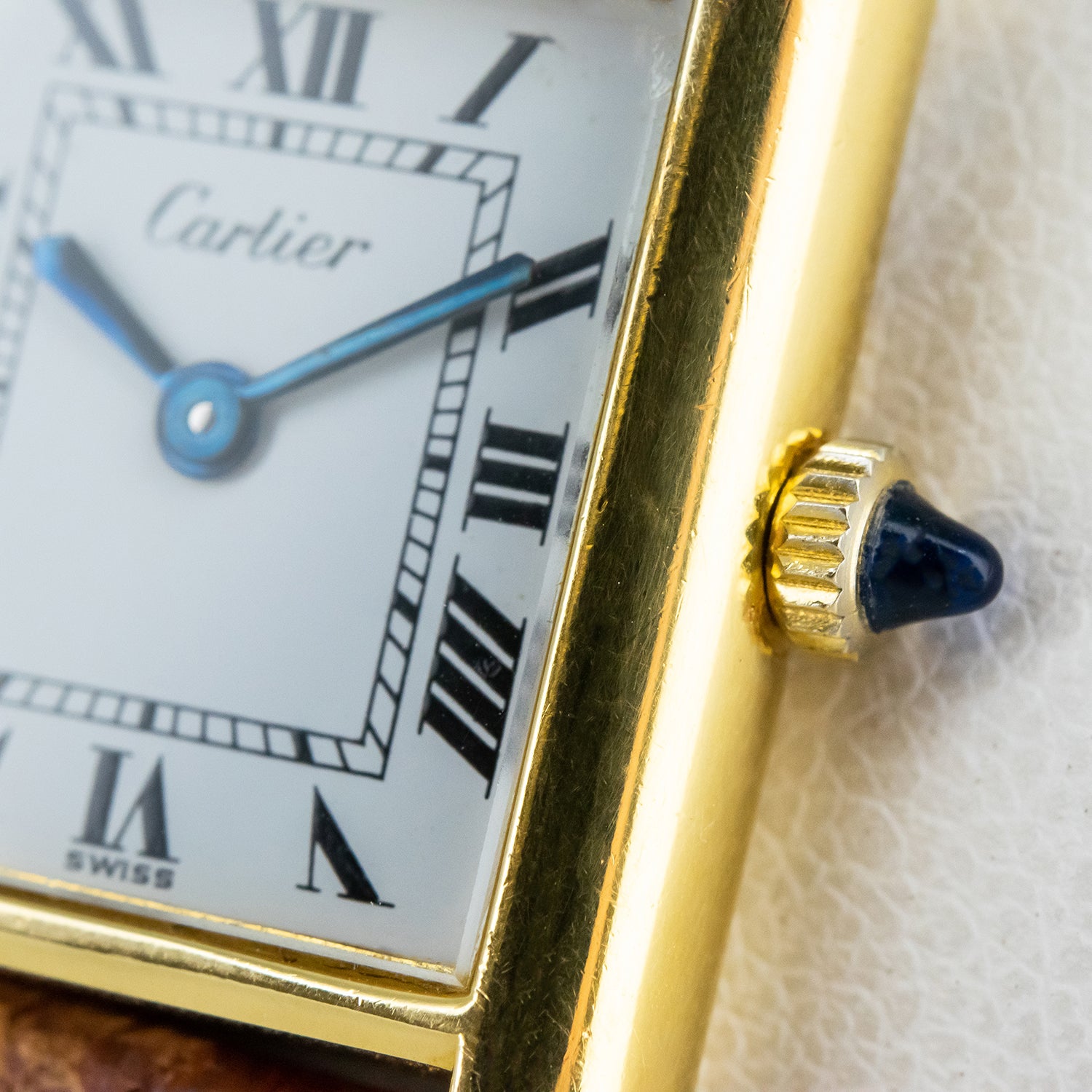 Reloj Cartier Tank vintage de acero bañado en oro 18 kt.