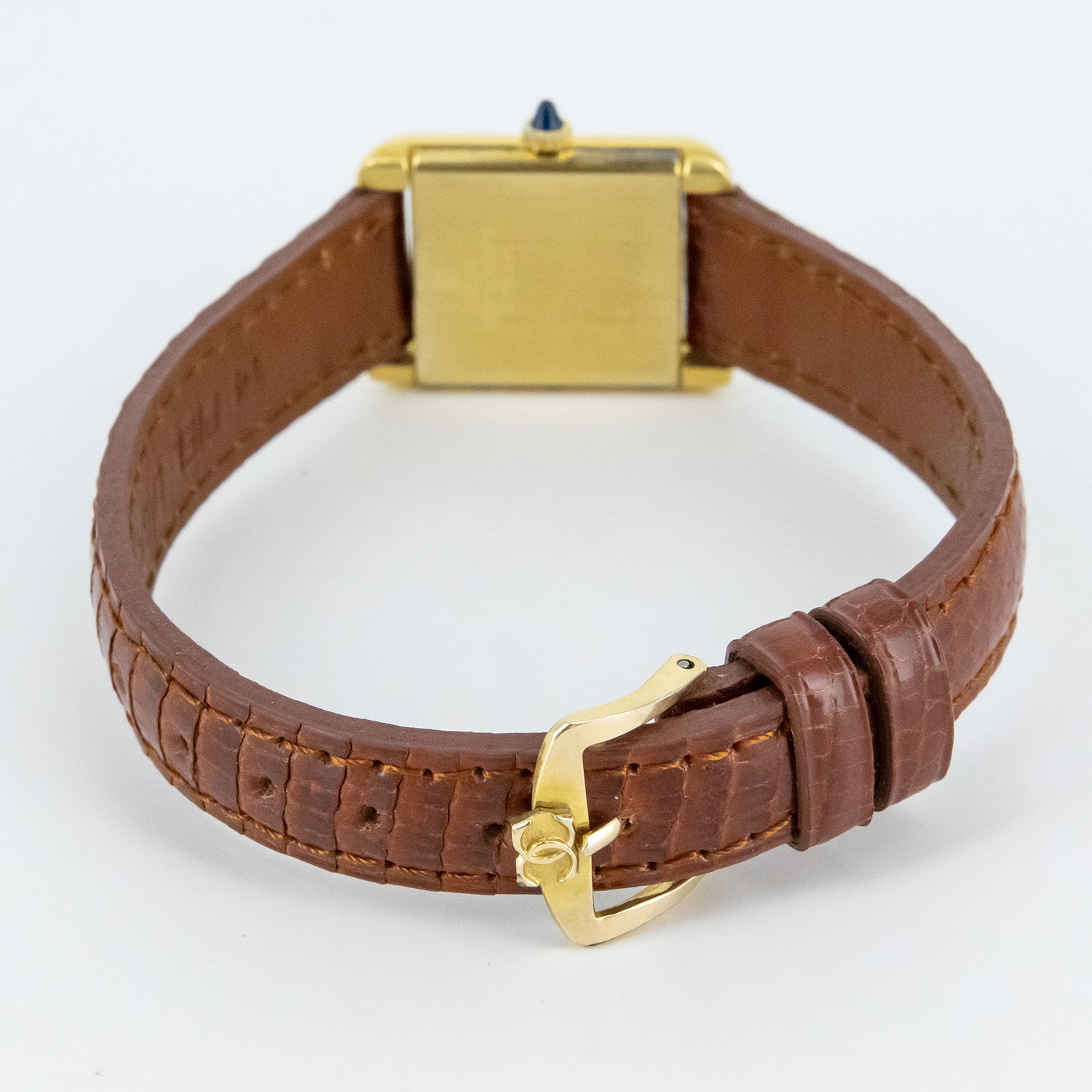 Reloj Cartier Tank vintage de acero bañado en oro 18 kt.