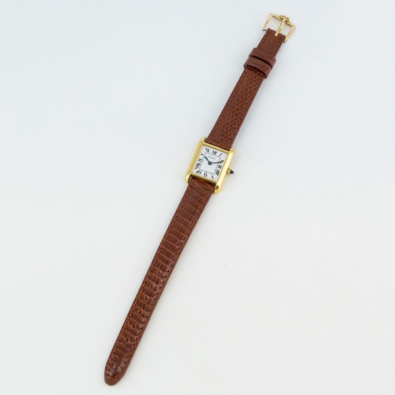 Reloj Cartier Tank vintage de acero bañado en oro 18 kt.