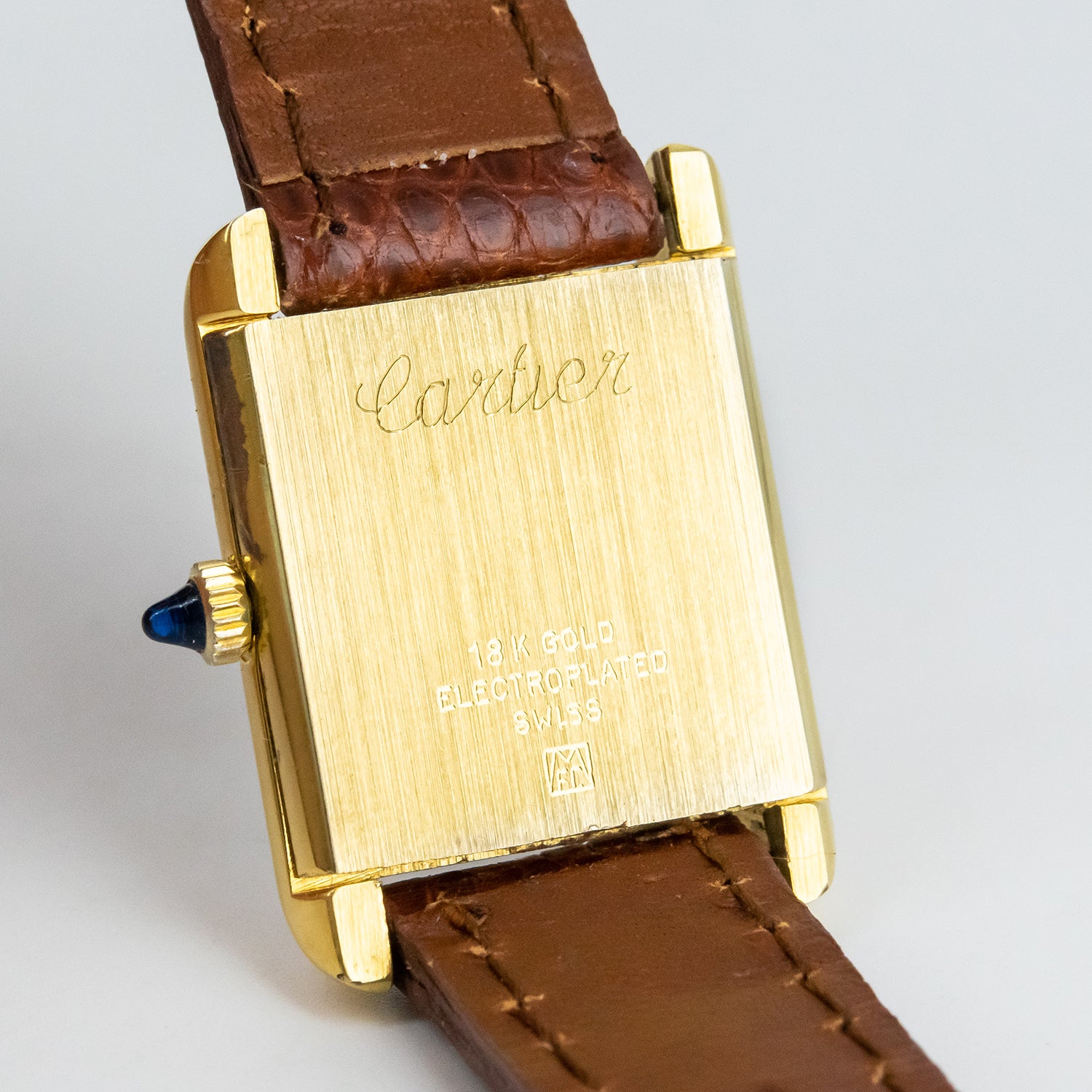 Reloj Cartier Tank vintage de acero bañado en oro 18 kt.