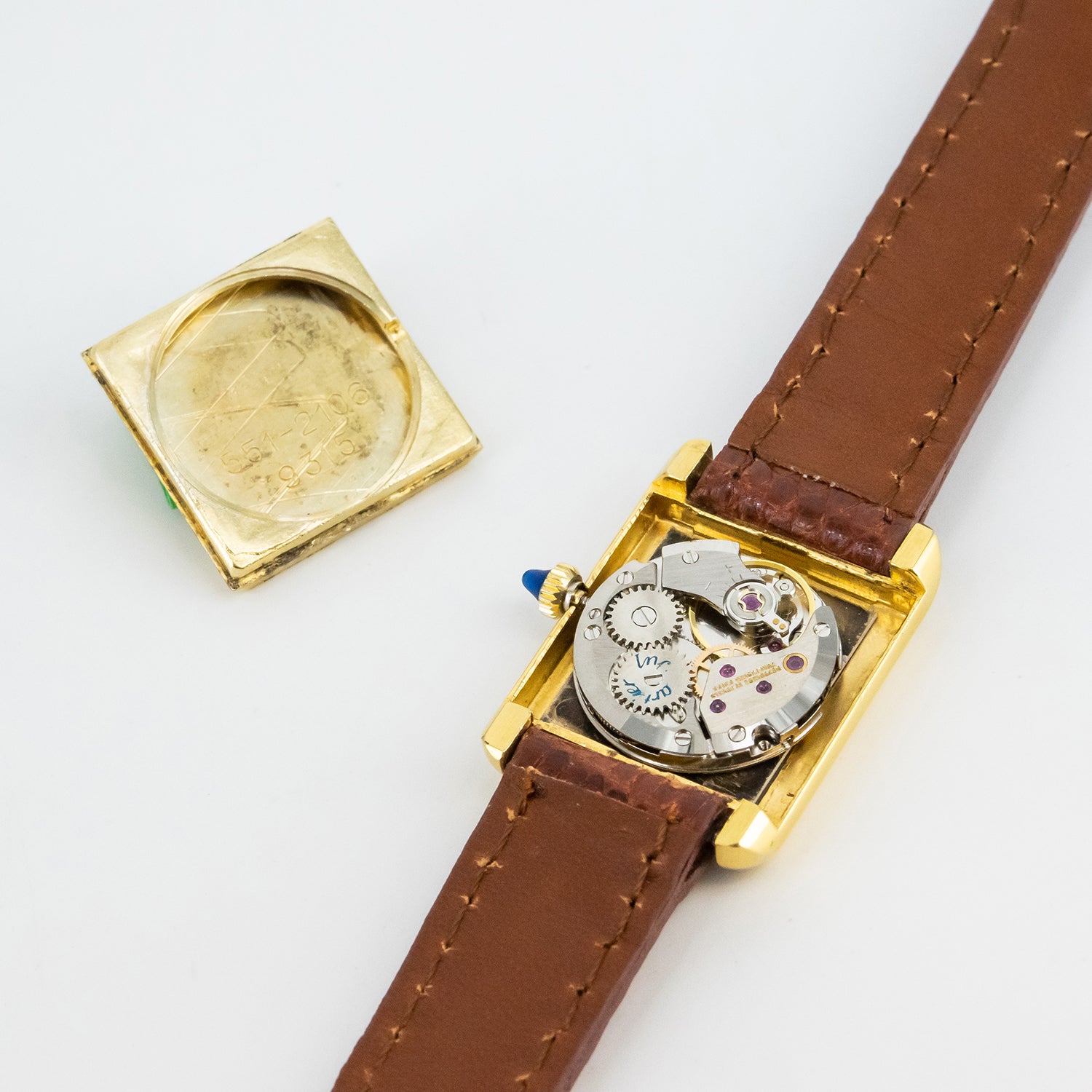 Reloj Cartier Tank vintage de acero bañado en oro 18 kt.