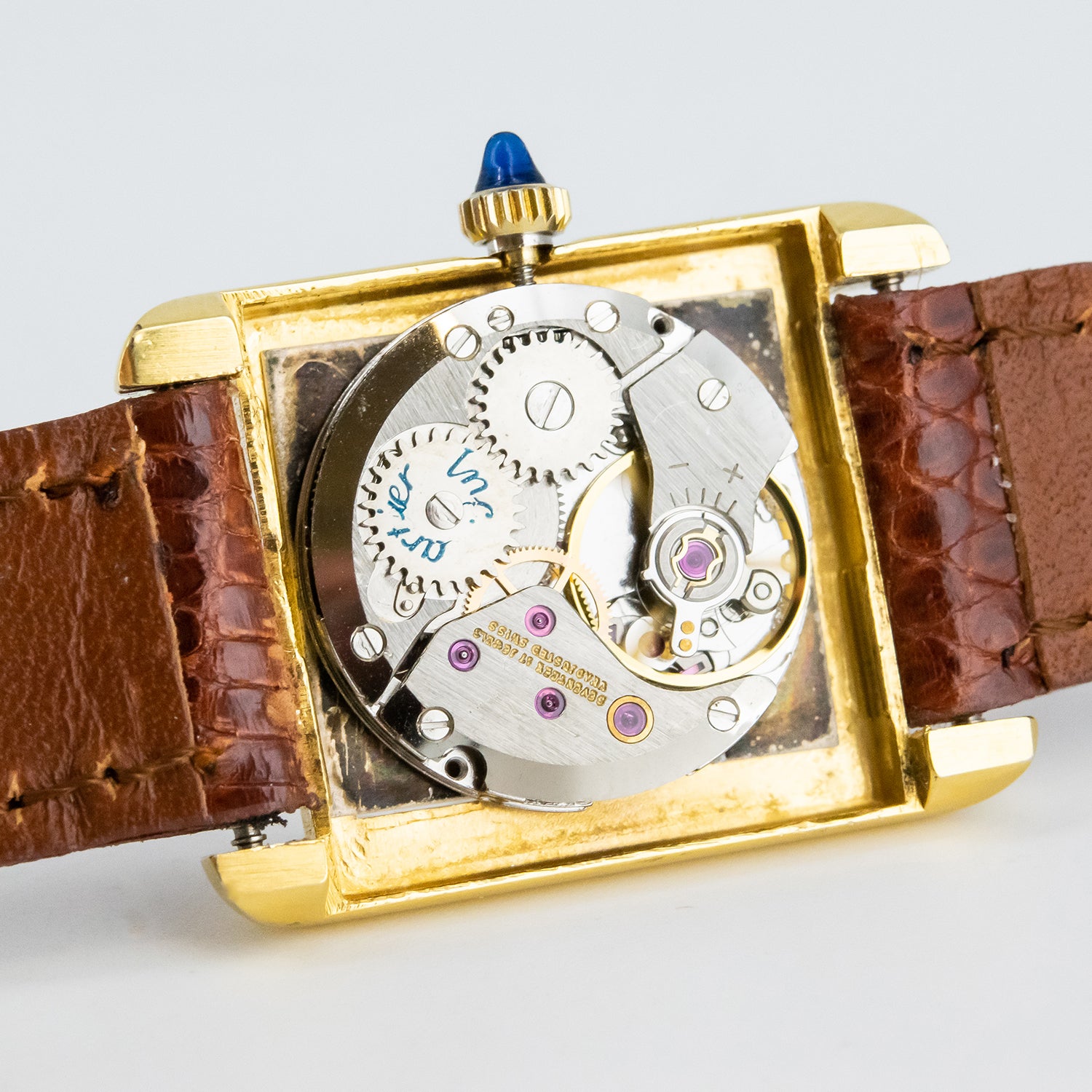 Reloj Cartier Tank vintage de acero bañado en oro 18 kt.