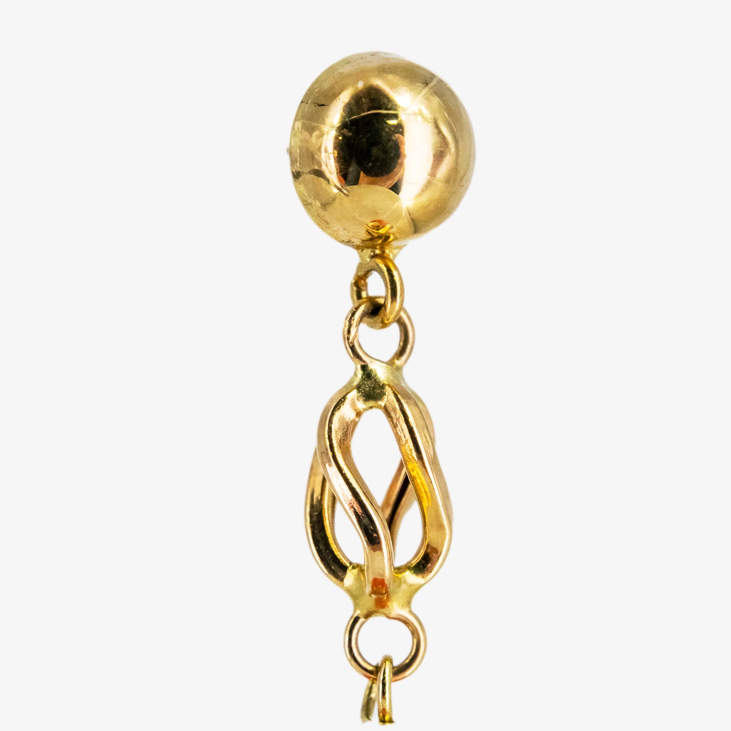 Pendientes de oro 18 kt. con coral natural del Pacífico