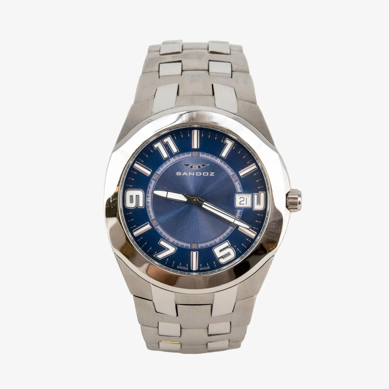 Reloj Sandoz para caballero con caja y brazalete de acero inoxidable