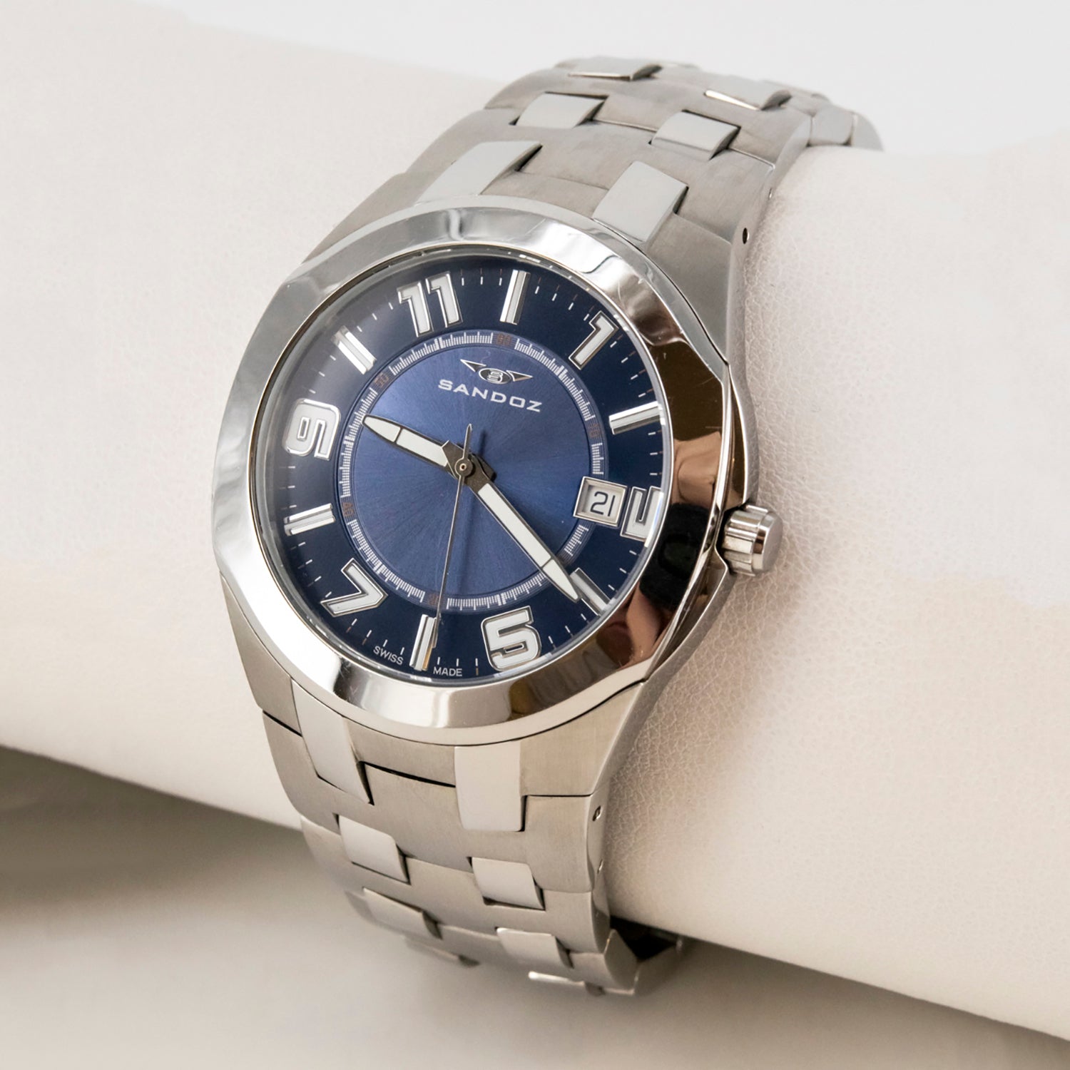Reloj Sandoz para caballero con caja y brazalete de acero inoxidable