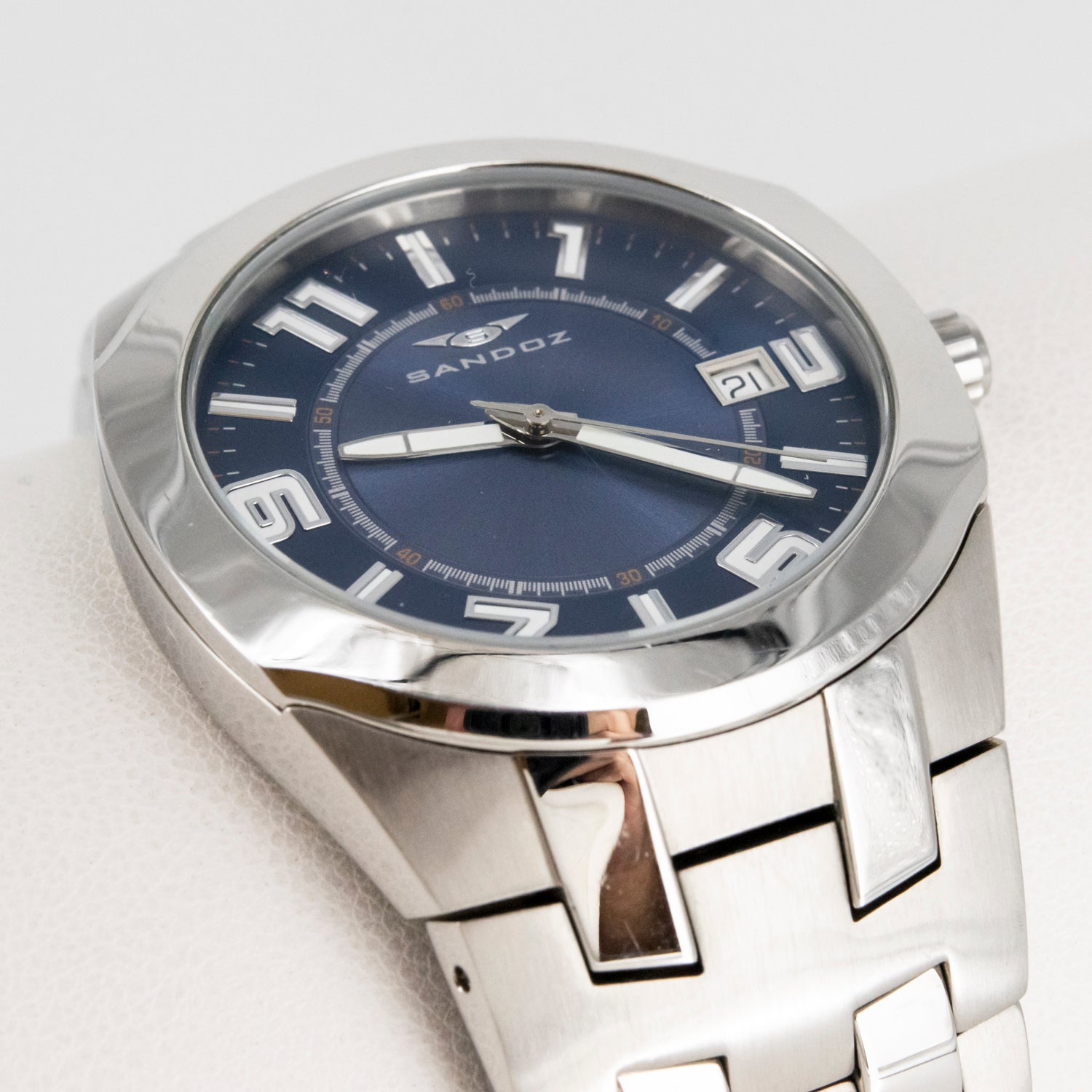 Reloj Sandoz para caballero con caja y brazalete de acero inoxidable