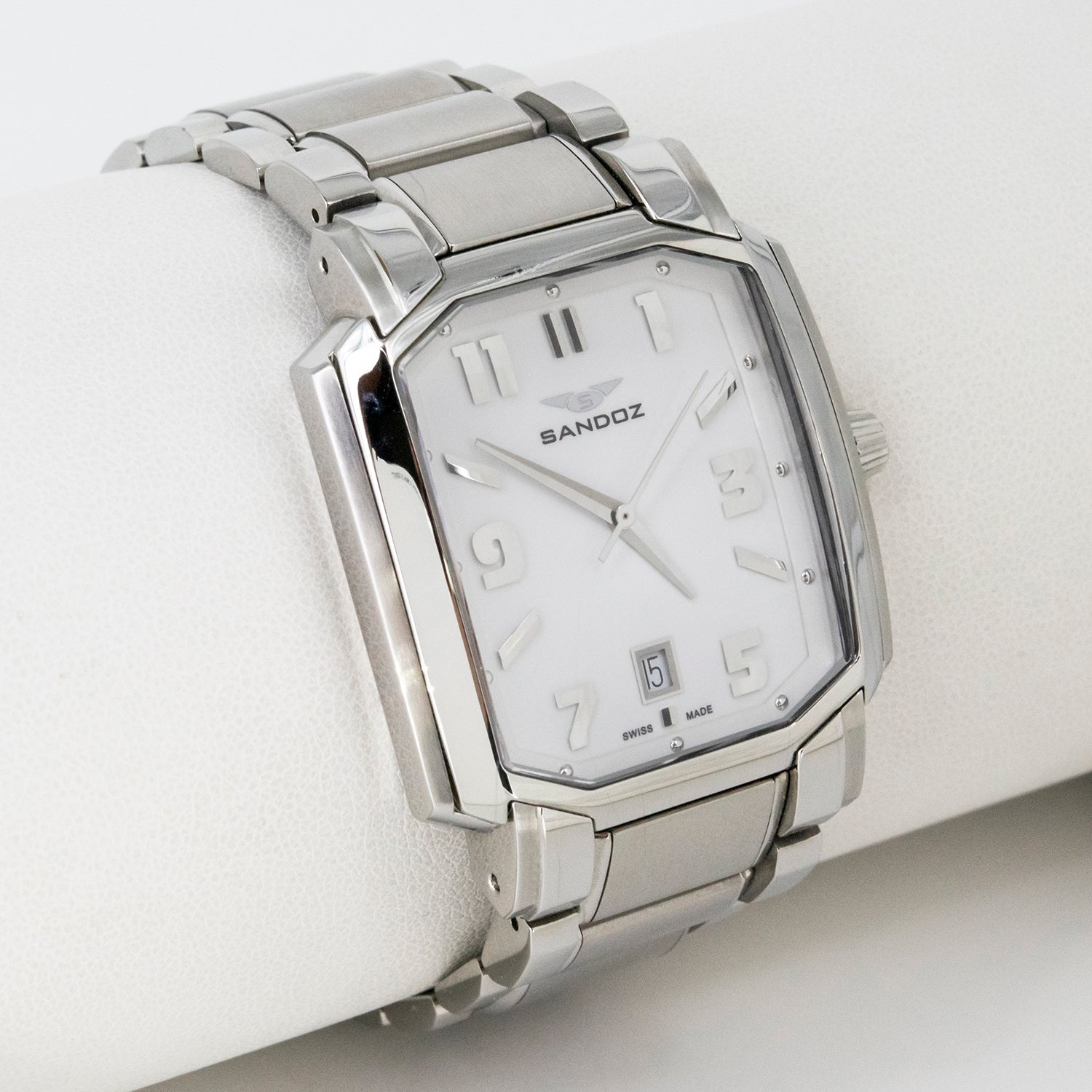 Reloj de pulsera para caballero Sandoz con caja y brazalete de acero