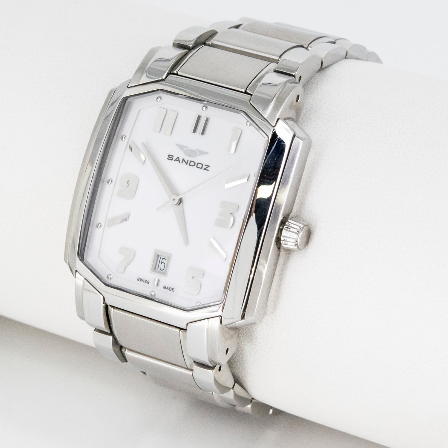 Reloj de pulsera para caballero Sandoz con caja y brazalete de acero