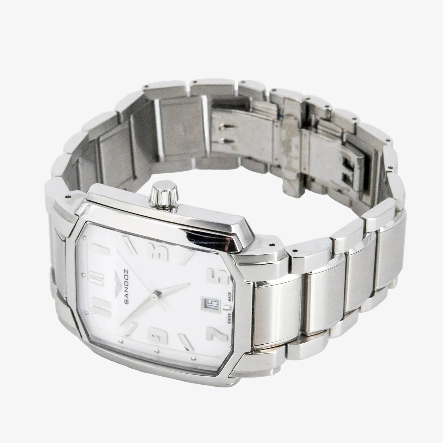 Reloj de pulsera para caballero Sandoz con caja y brazalete de acero