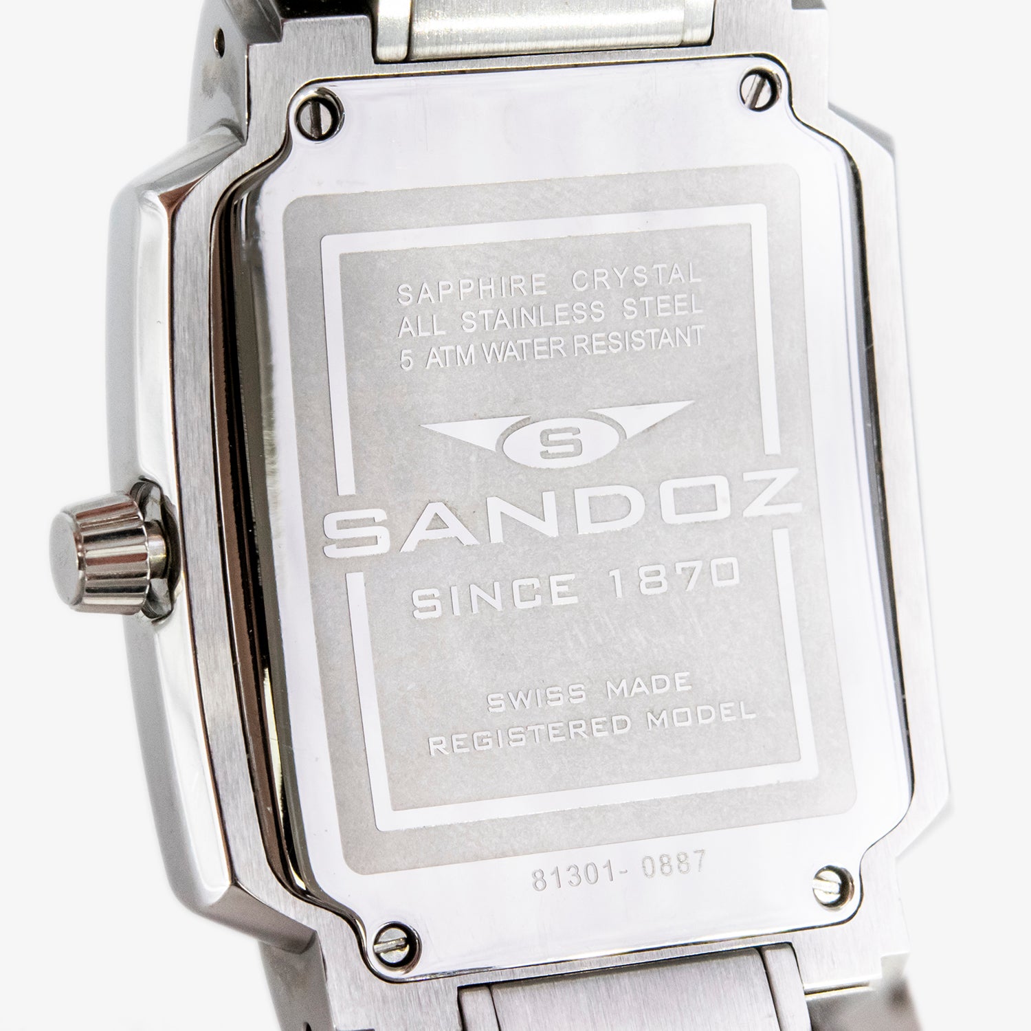 Reloj de pulsera para caballero Sandoz con caja y brazalete de acero