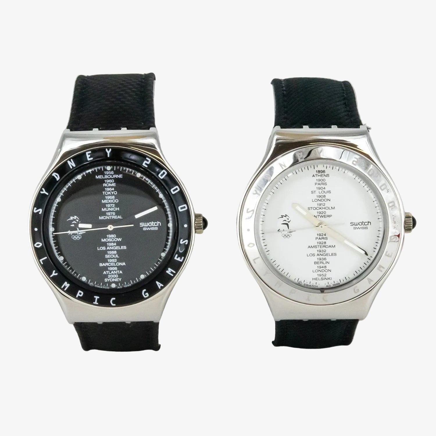Pareja de relojes Swatch Irony edición especial Juegos Olímpicos de Sidney 2000