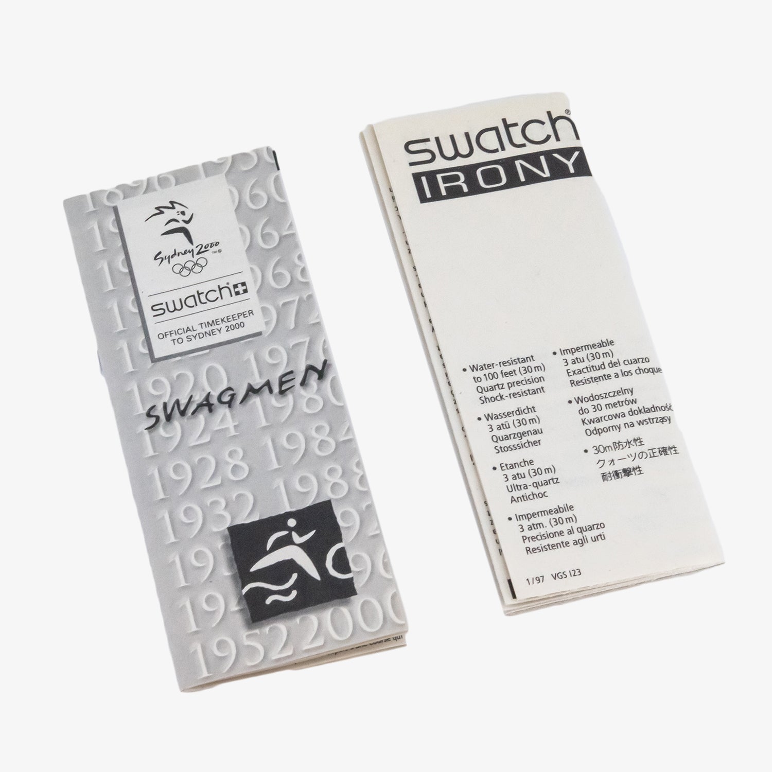 Pareja de relojes Swatch Irony edición especial Juegos Olímpicos de Sidney 2000